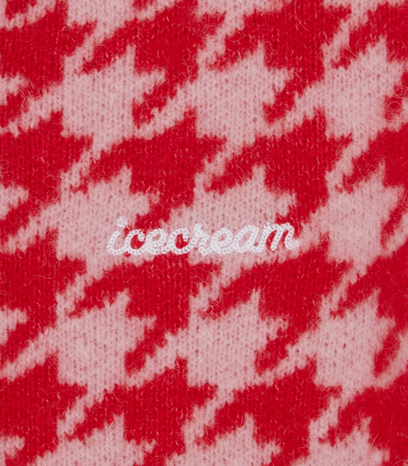 HOUNDSTOOTH KNIT CARDIGAN - PINK - Image 4