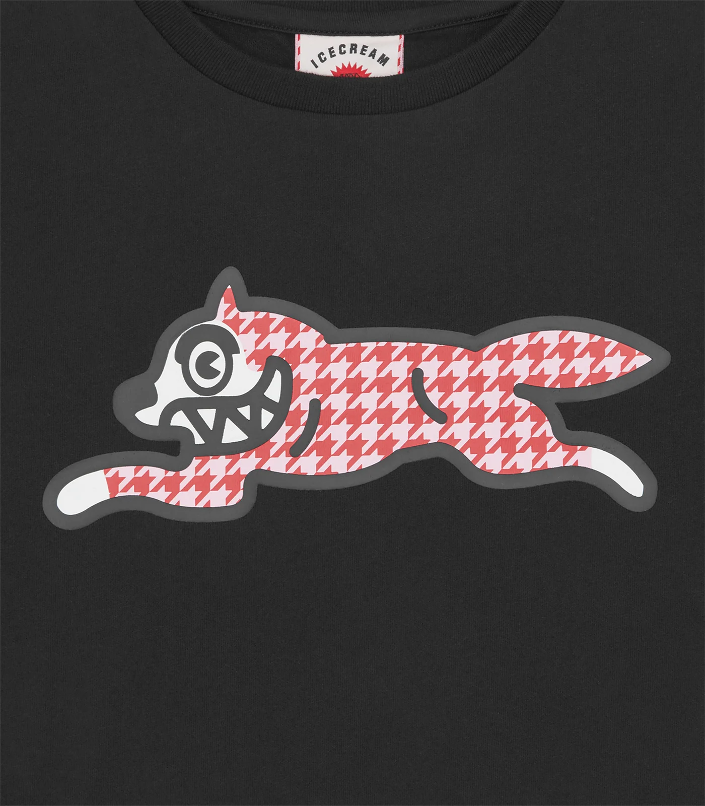 HOUNDSTOOTH RUNNING DOG BABY TEE - BLACK - Image 3