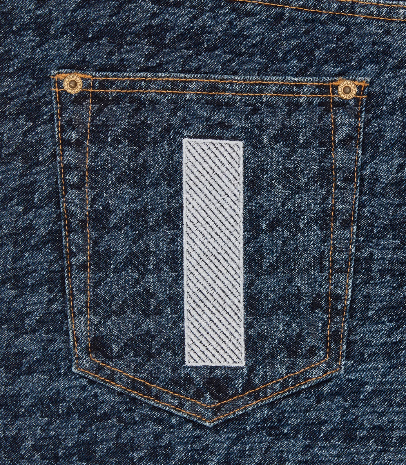 HOUNDSTOOTH RUNNING DOG JORTS - INDIGO - Image 6