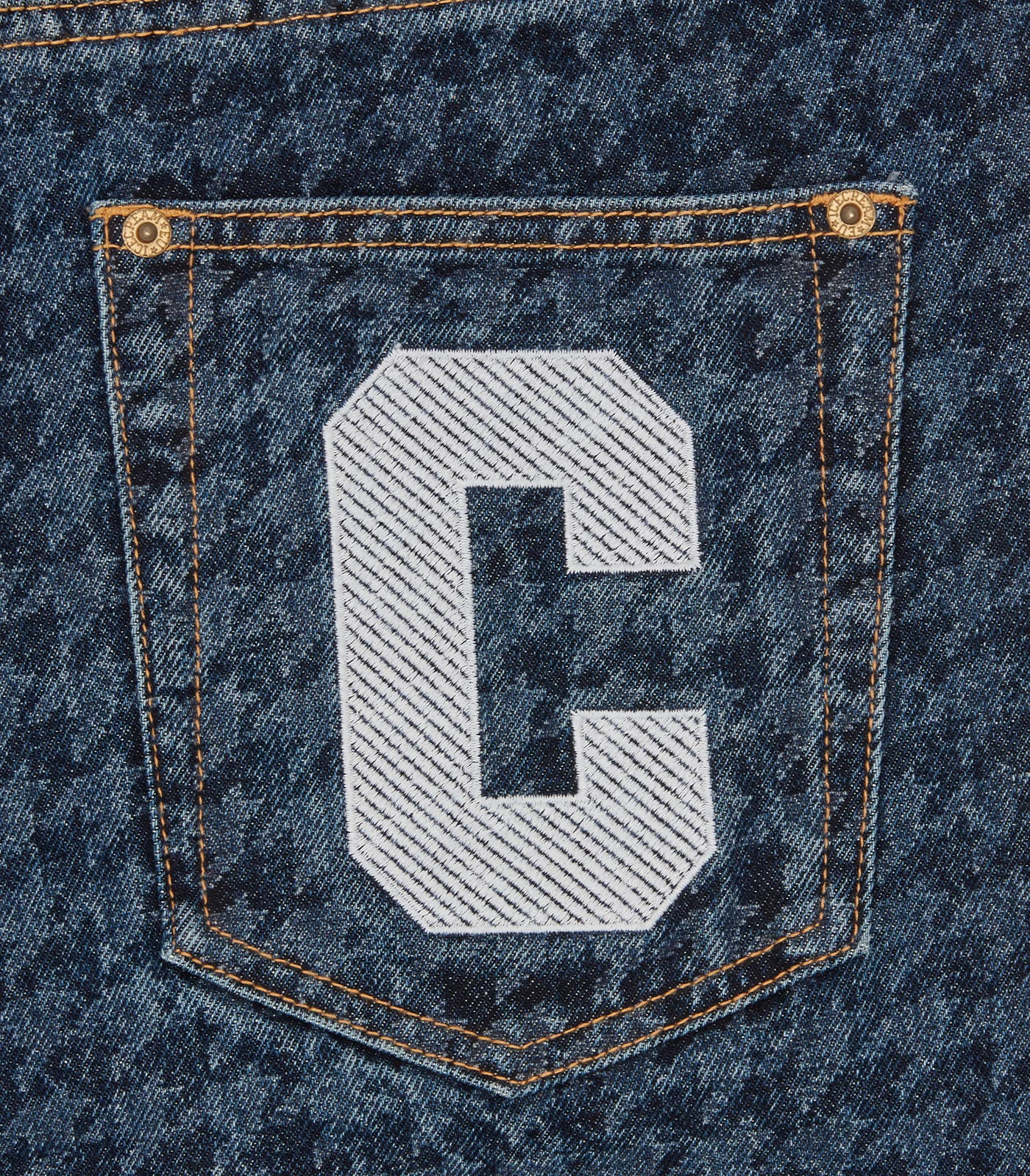 HOUNDSTOOTH RUNNING DOG JORTS - INDIGO - Image 7