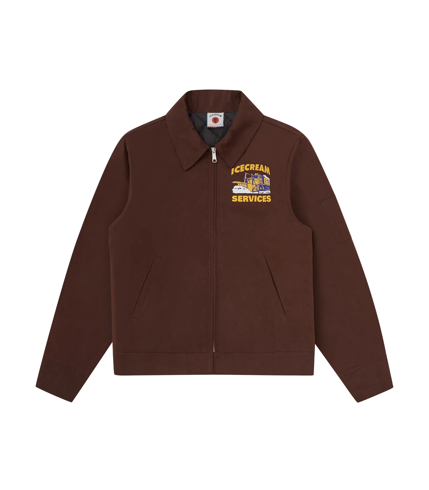 IC SERVICES QUILTED WORK JACKET - BROWN