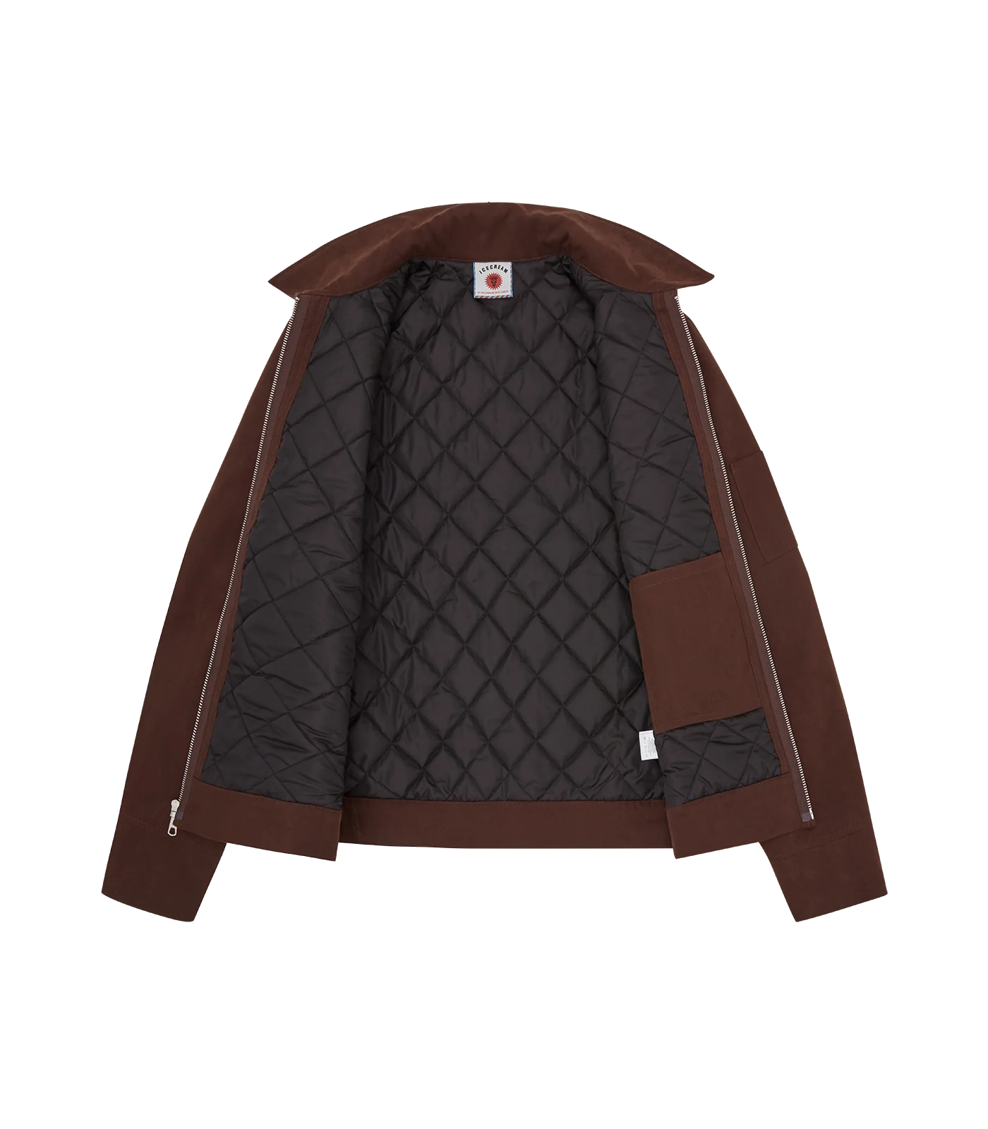 IC SERVICES QUILTED WORK JACKET - BROWN - Image 5