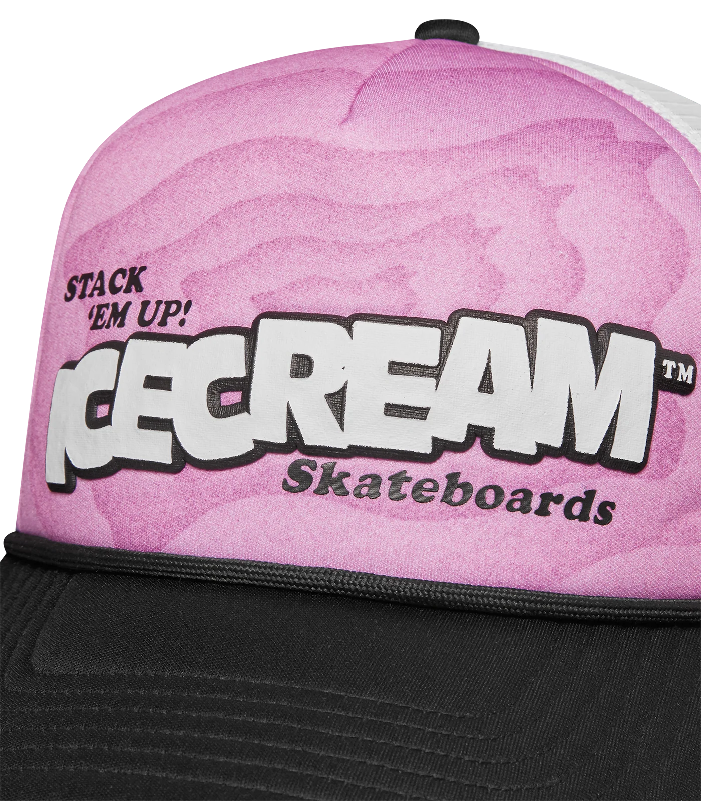 IC SKATEBOARDS TRUCKER CAP - PINK/BLACK - Image 3