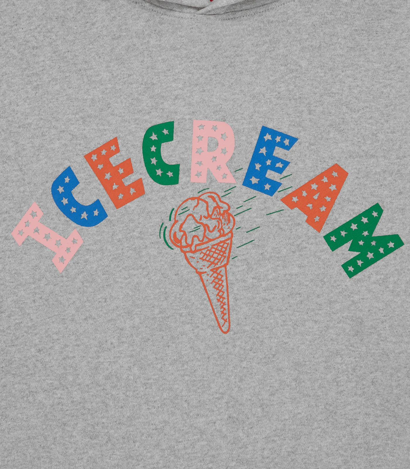 ICECREAM CONE POPOVER HOOD - HEATHER GREY - Image 3