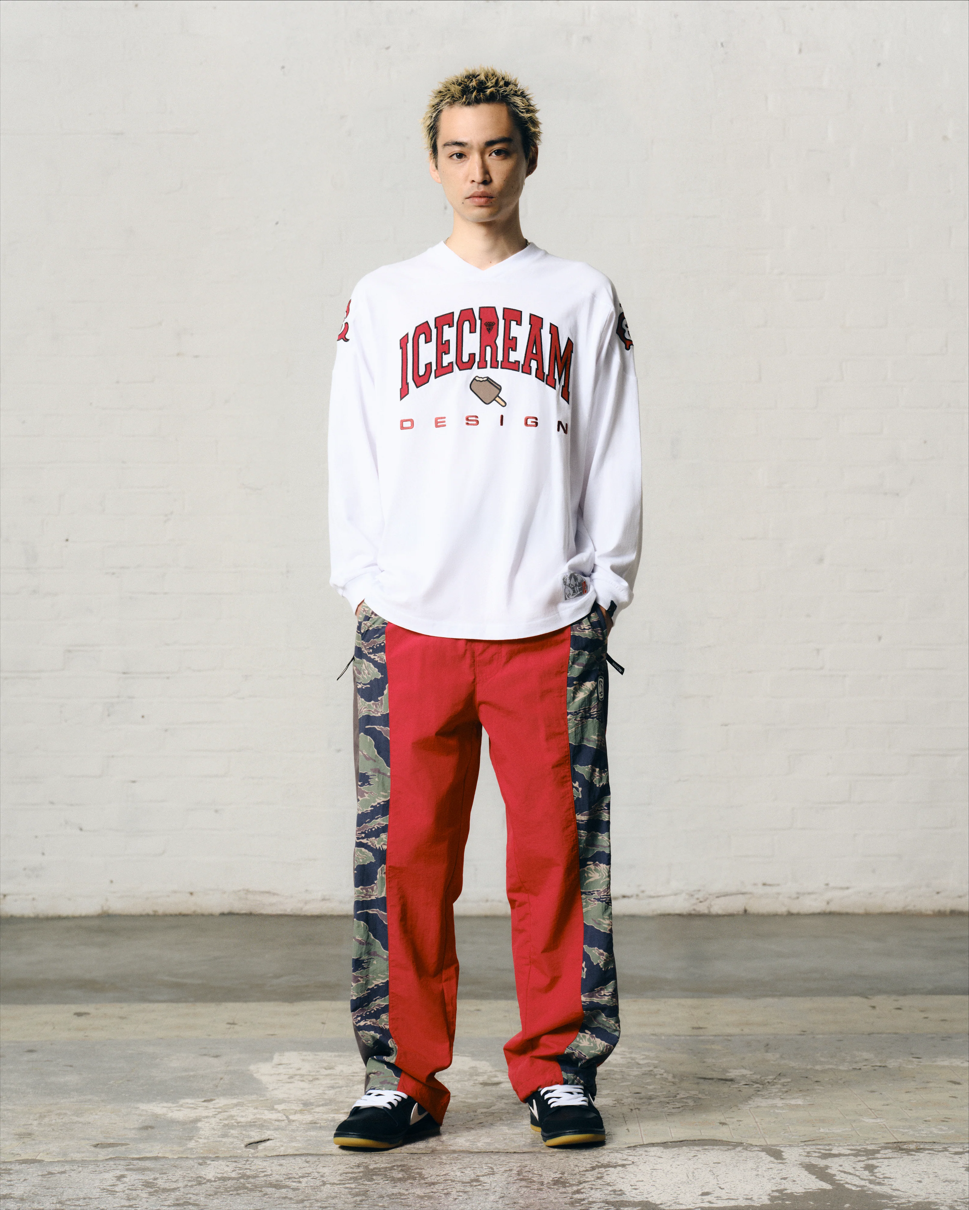 ICECREAM DESIGN L/S T-SHIRT - WHITE - Image 3