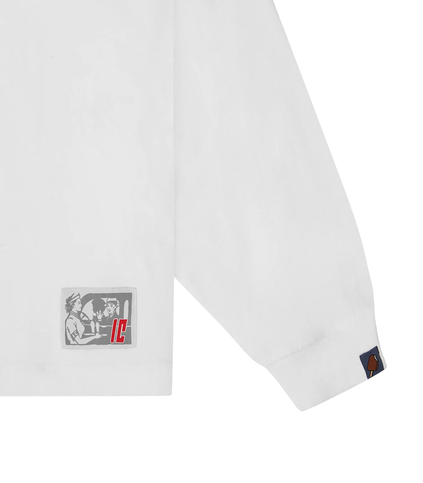 ICECREAM DESIGN L/S T-SHIRT - WHITE - Image 5