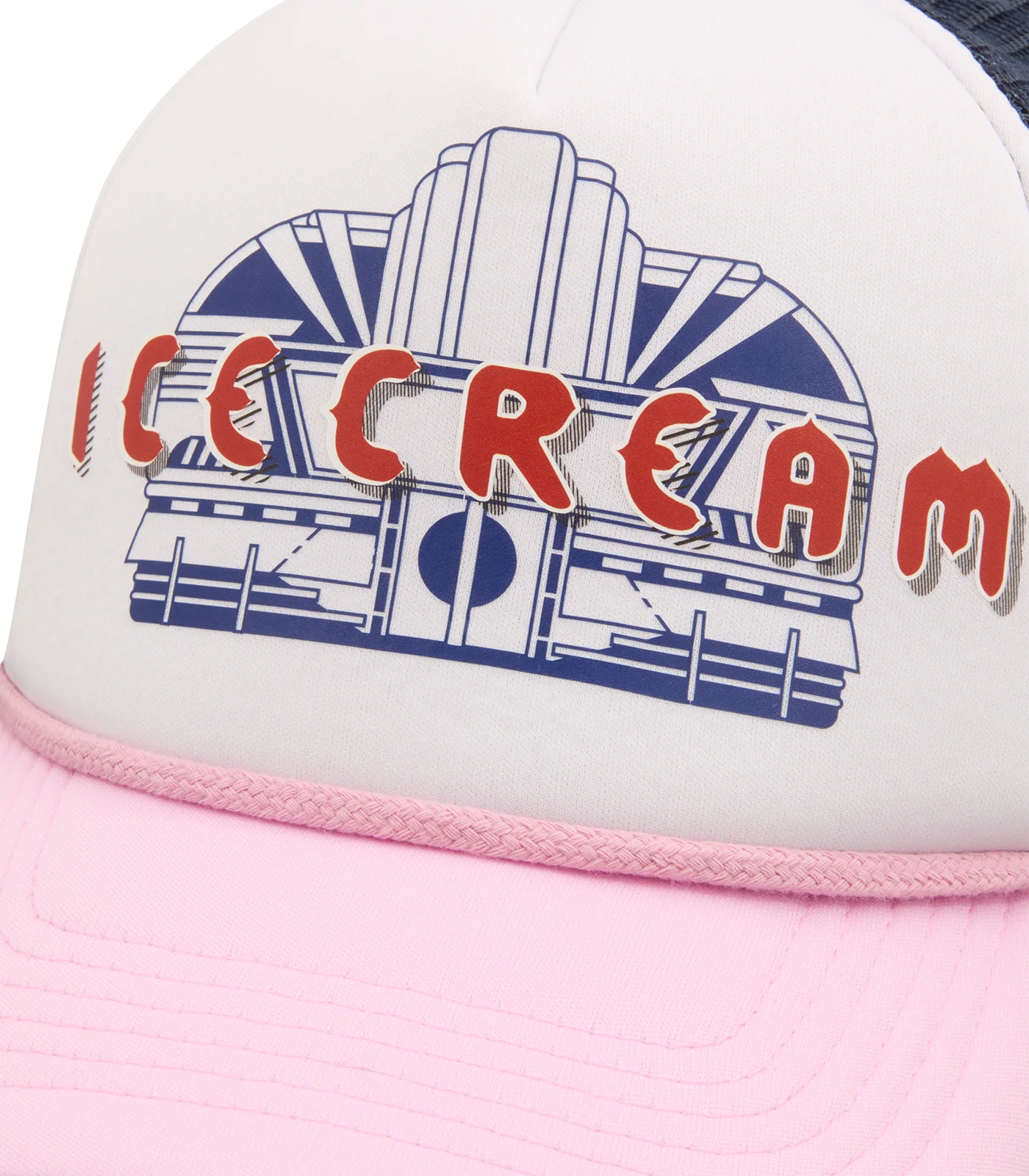 ICECREAM DINER TRUCKER CAP - WHITE/PINK - Image 3