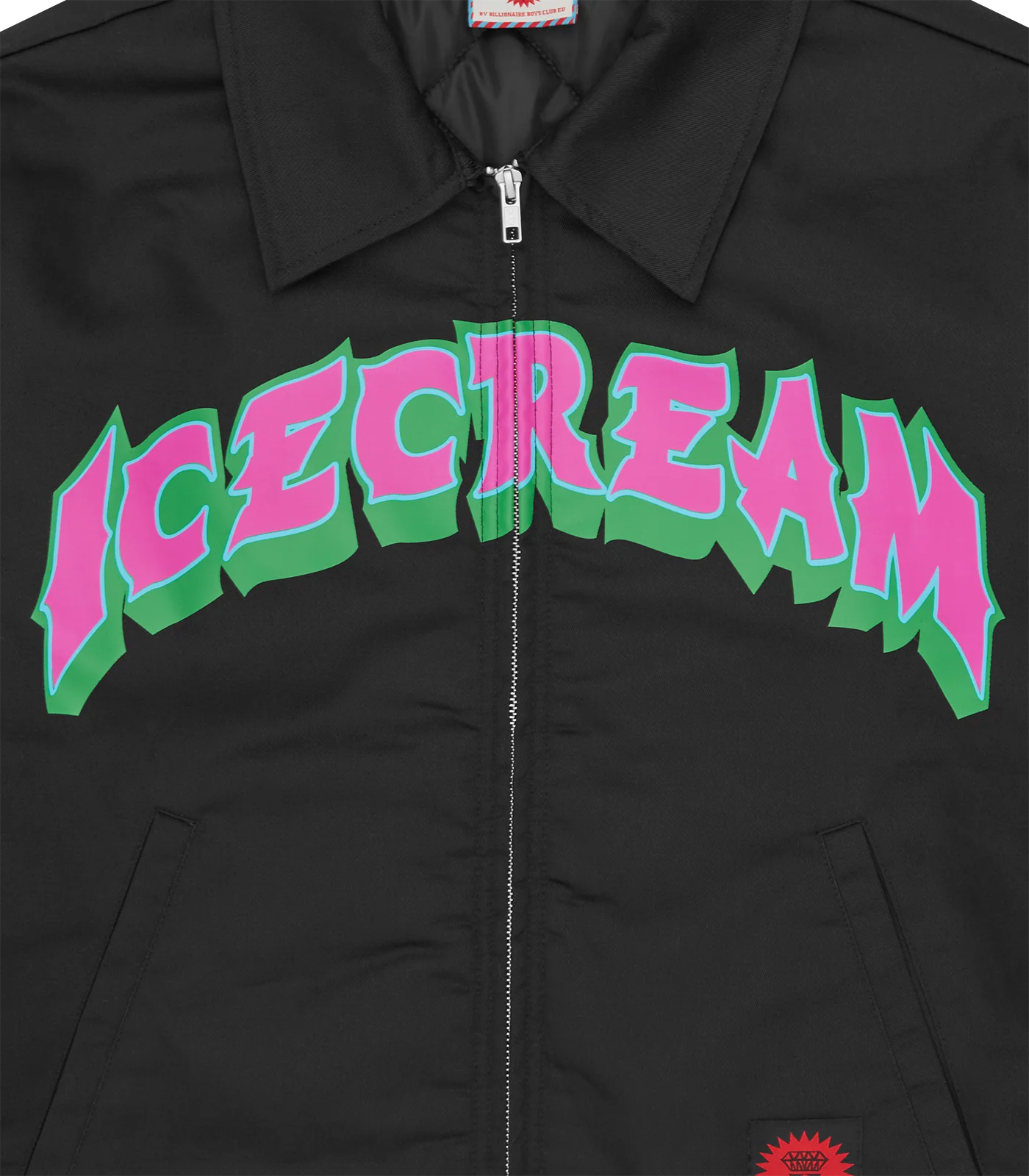 ICECREAM QUILTED WORK JACKET - BLACK - Image 4