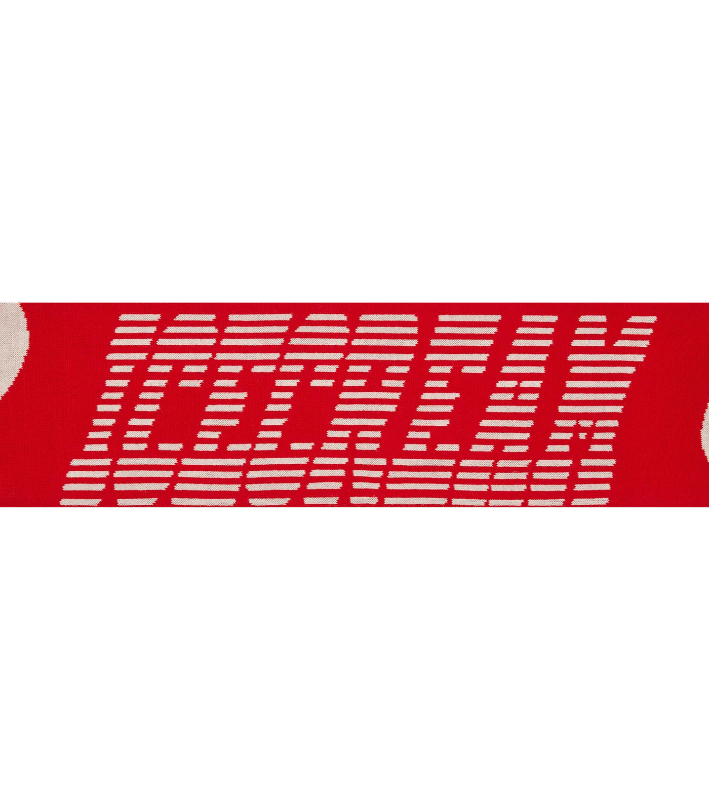 ICECREAM RACING KNITTED SCARF - RED/BEIGE - Image 3