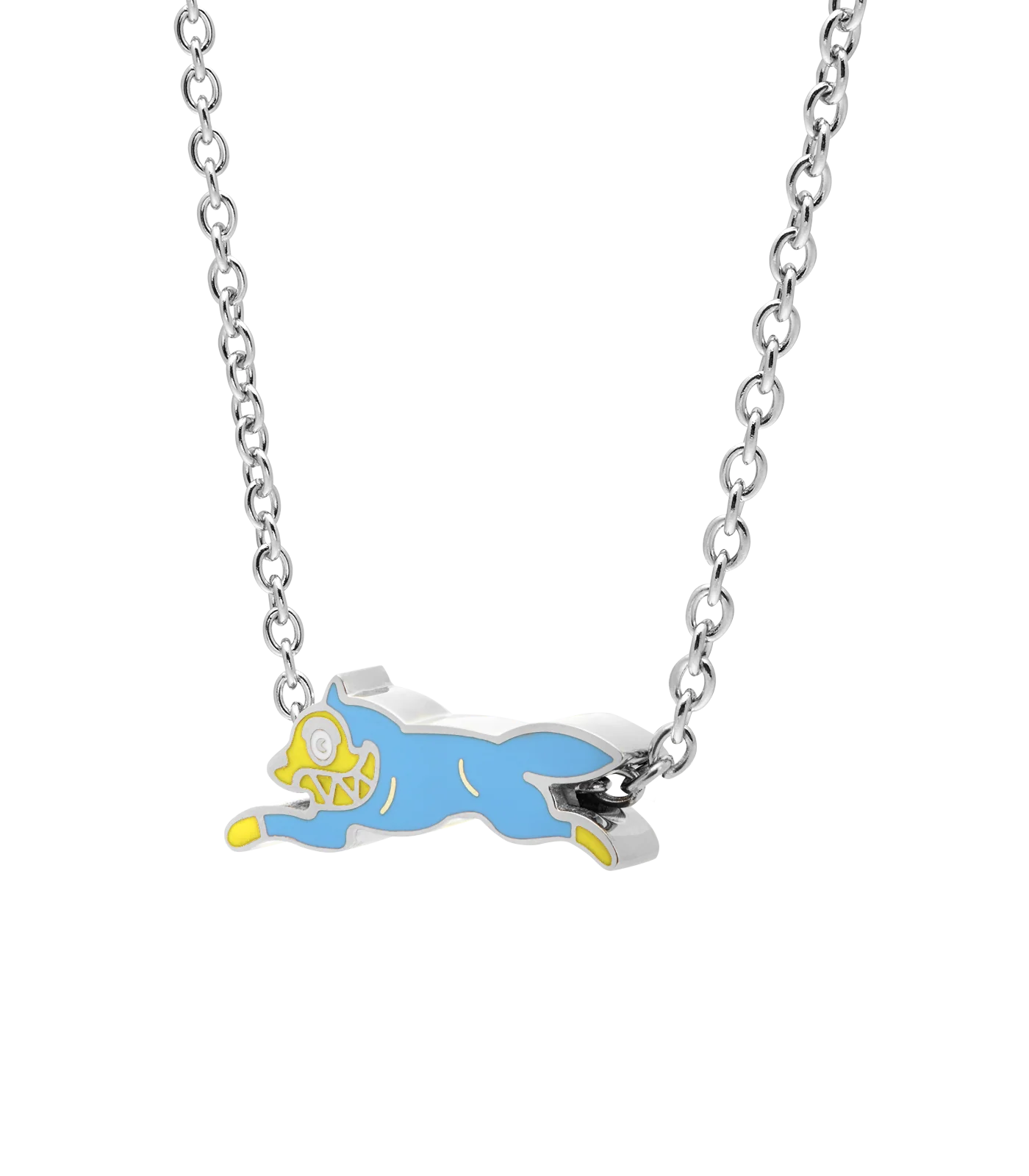 ICECREAM RUNNING DOG CHAIN NECKLACE - SILVER/BLUE - Image 4