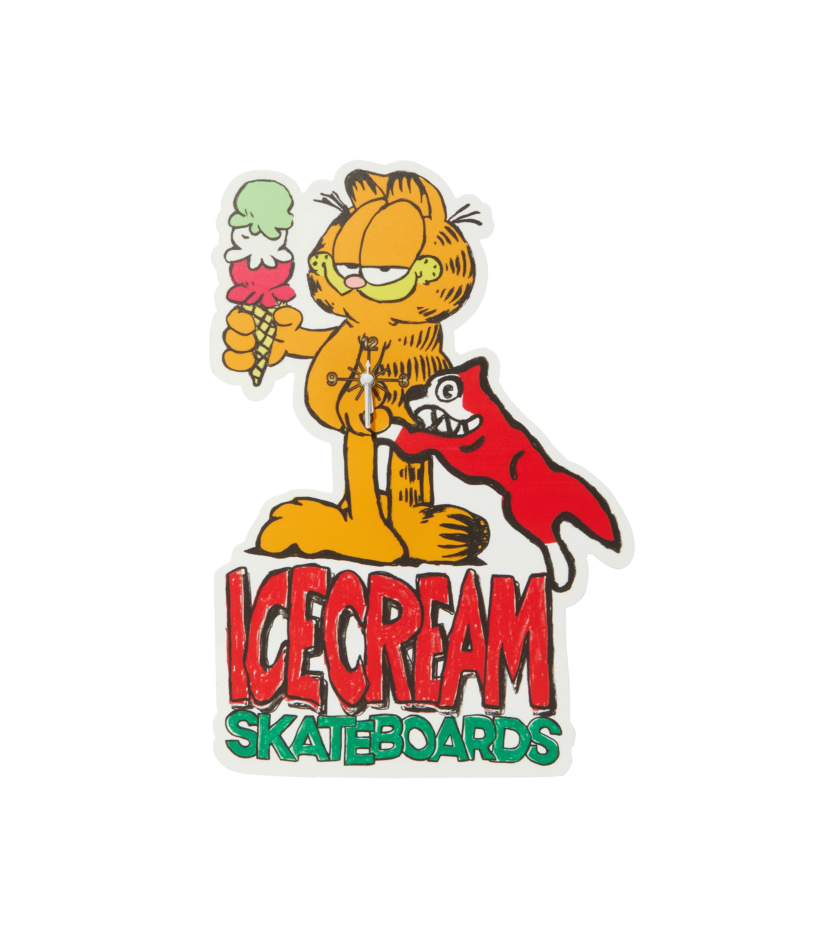 ICECREAM X GARFIELD WALL CLOCK - REDxGREEN