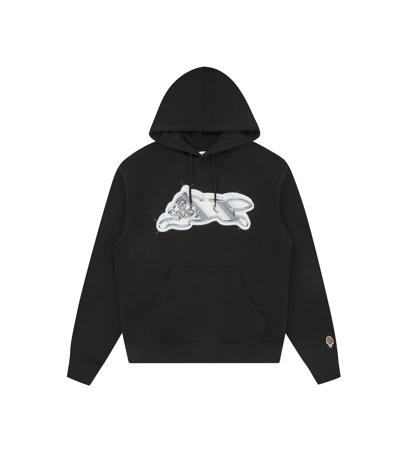 ICED OUT RUNNING DOG POPOVER HOOD - BLACK