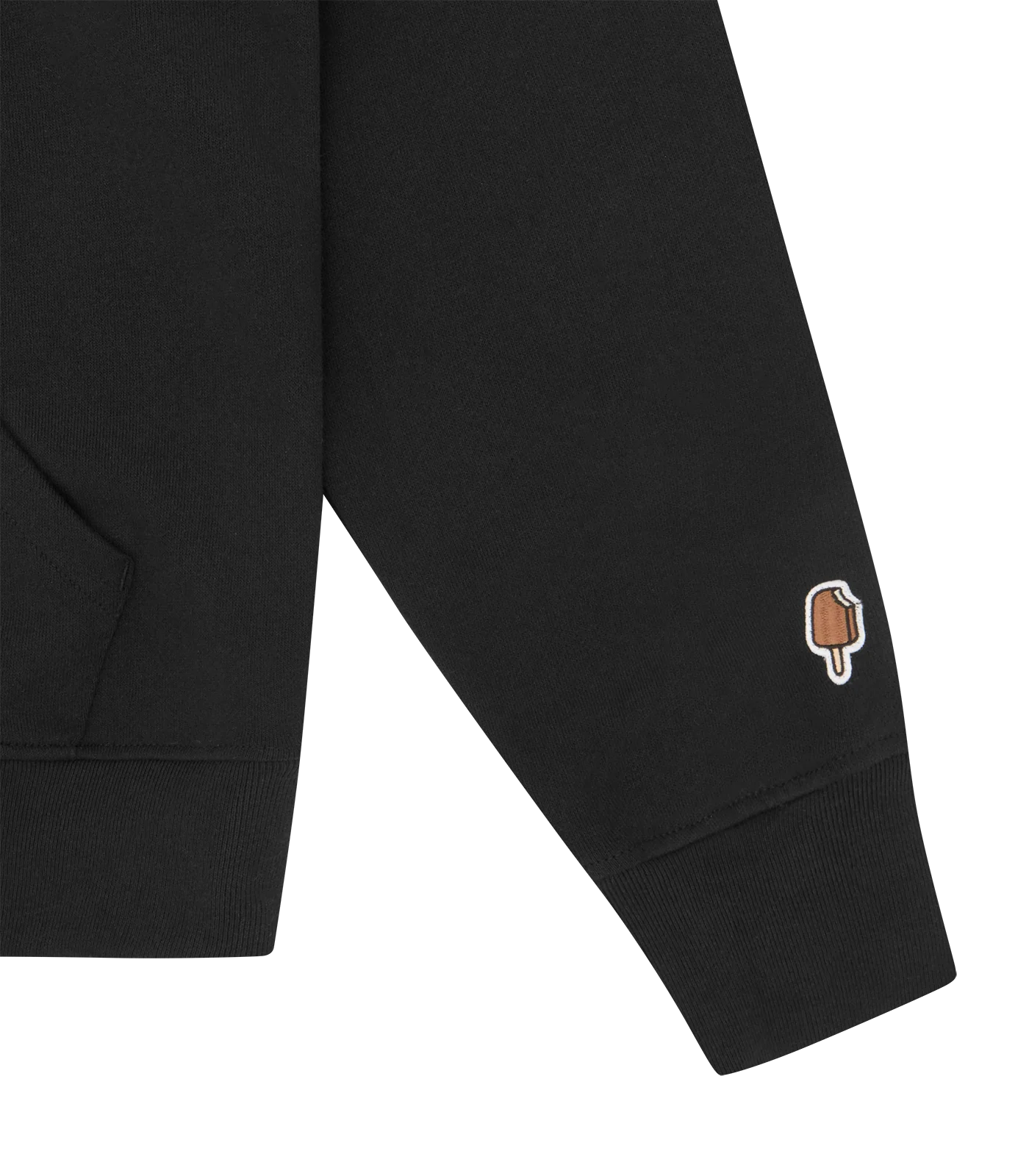 ICED OUT RUNNING DOG POPOVER HOOD - BLACK - Image 4