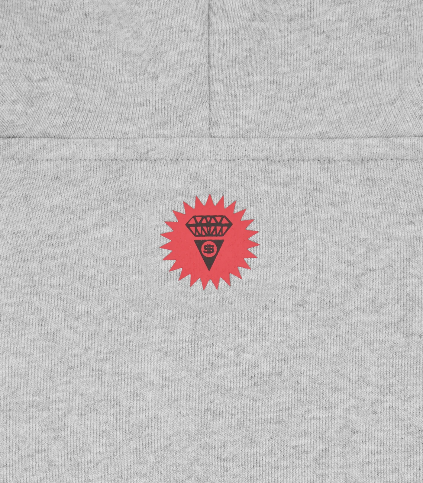 ICED OUT RUNNING DOG POPOVER HOOD - HEATHER GREY - Image 5