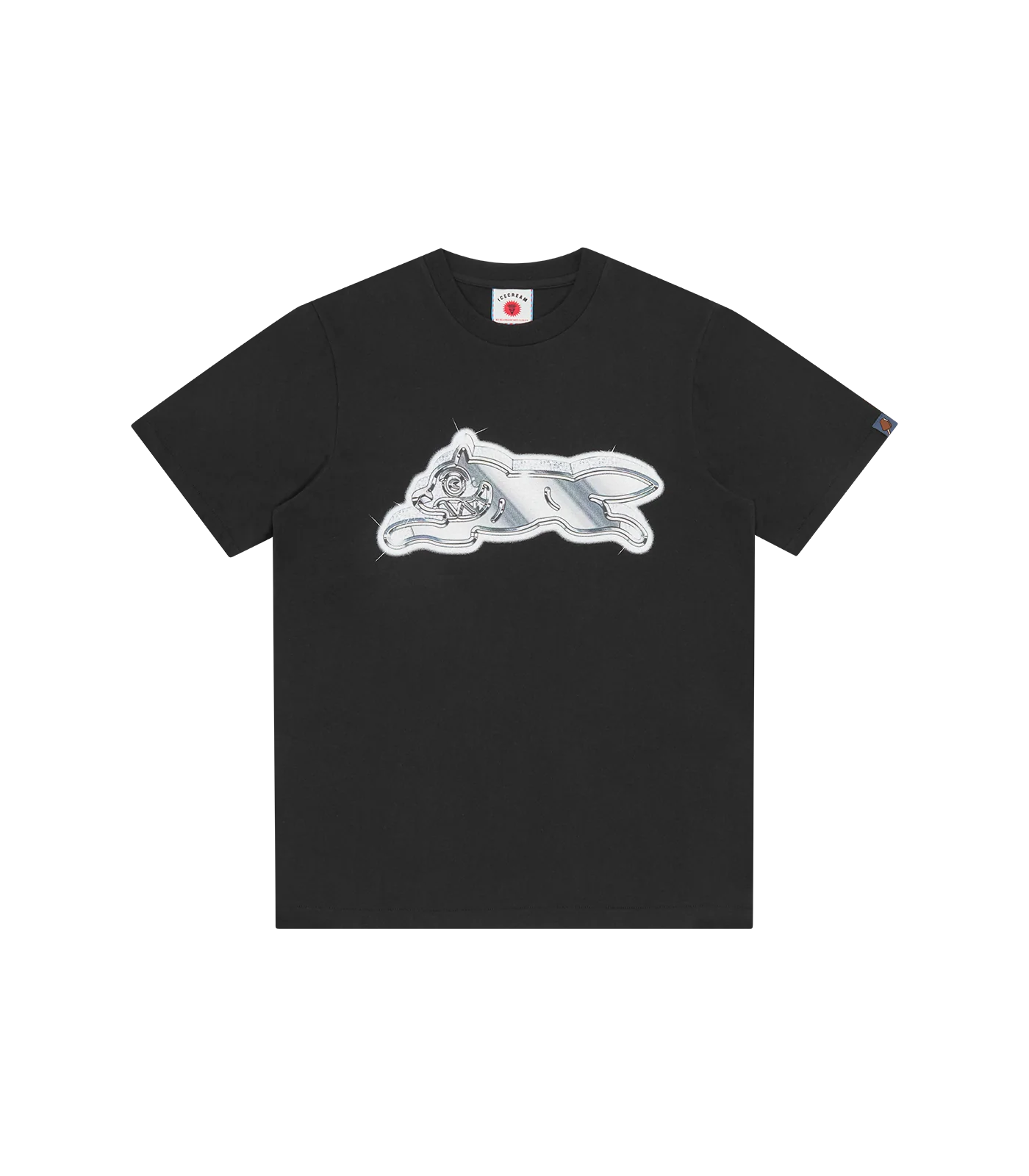 ICED OUT RUNNING DOG T-SHIRT - BLACK