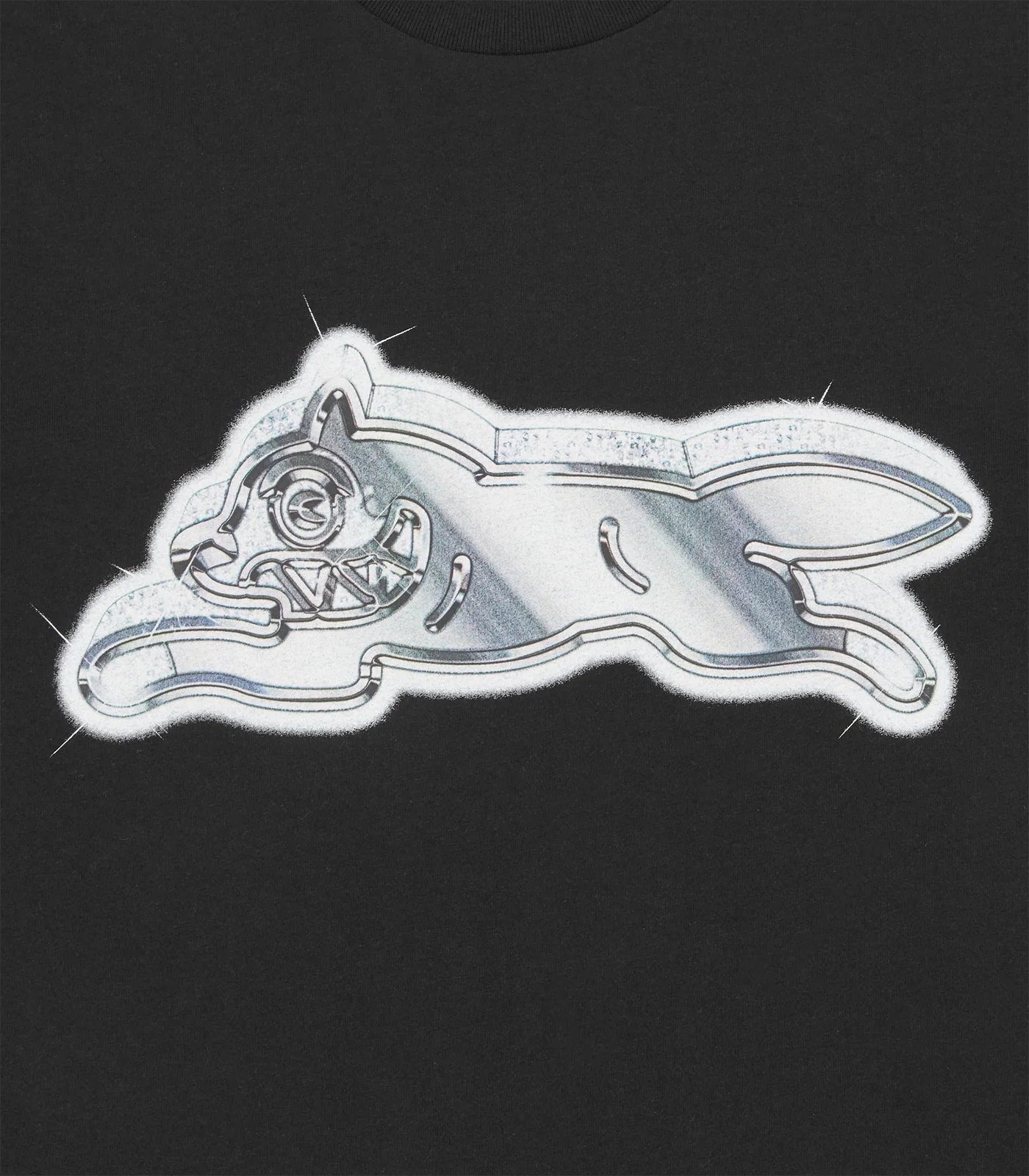 ICED OUT RUNNING DOG T-SHIRT - BLACK - Image 3