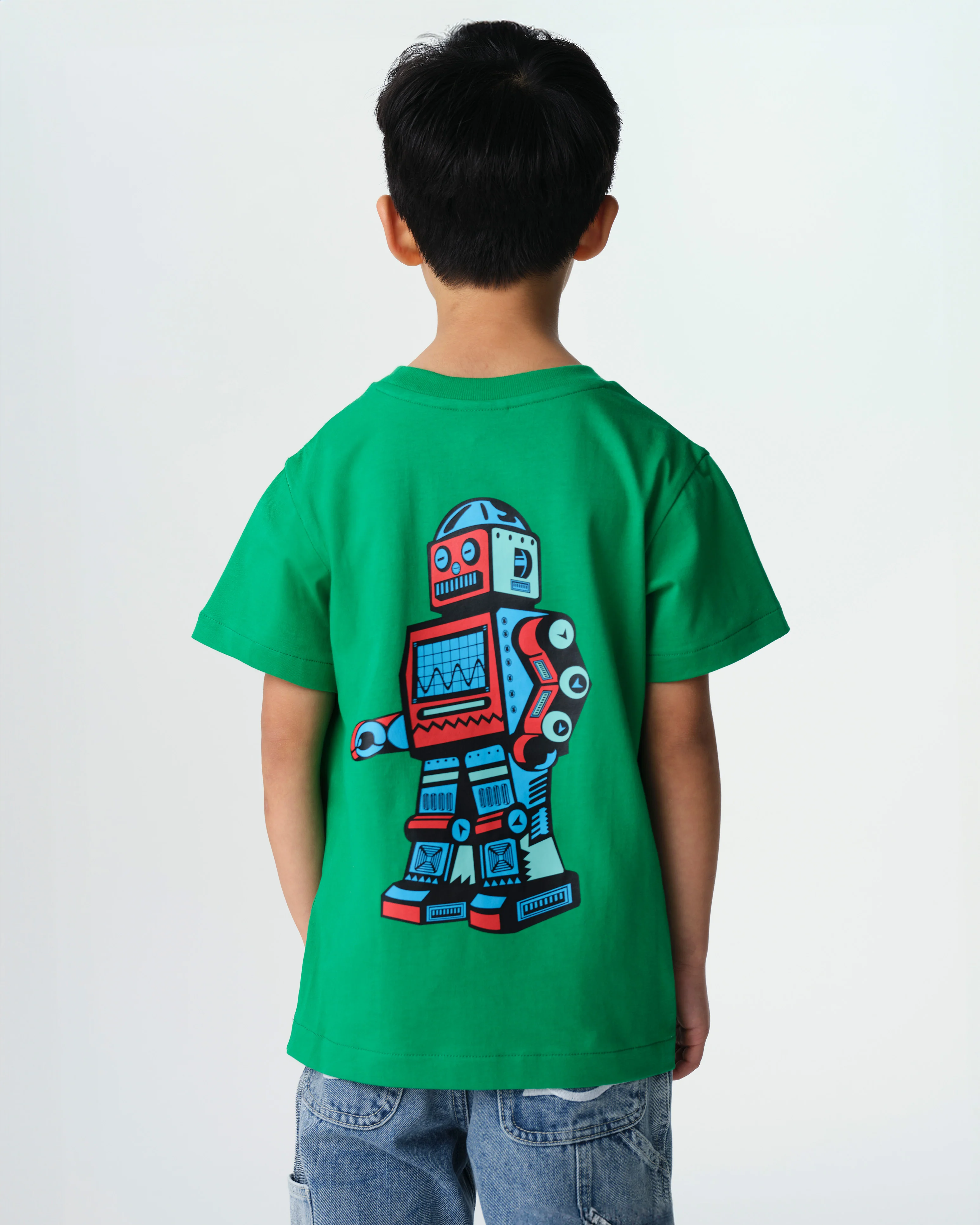 KIDS JUMBLE LOGO T-SHIRT - GREEN - Image 4
