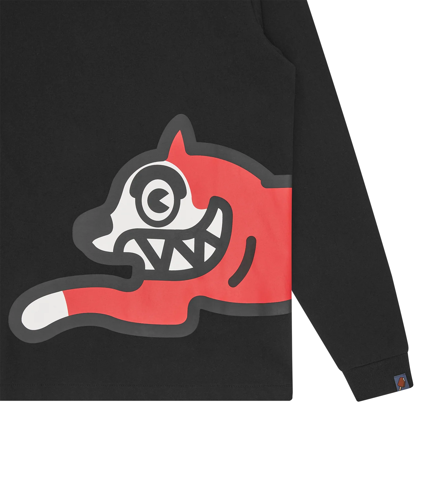 JUMBO RUNNING DOG L/S T-SHIRT - BLACK - Image 3