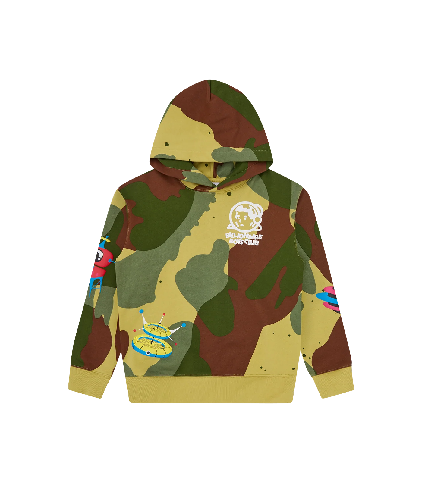 KIDS ALL OVER SPACE CAMO POPOVER HOOD - CAMO