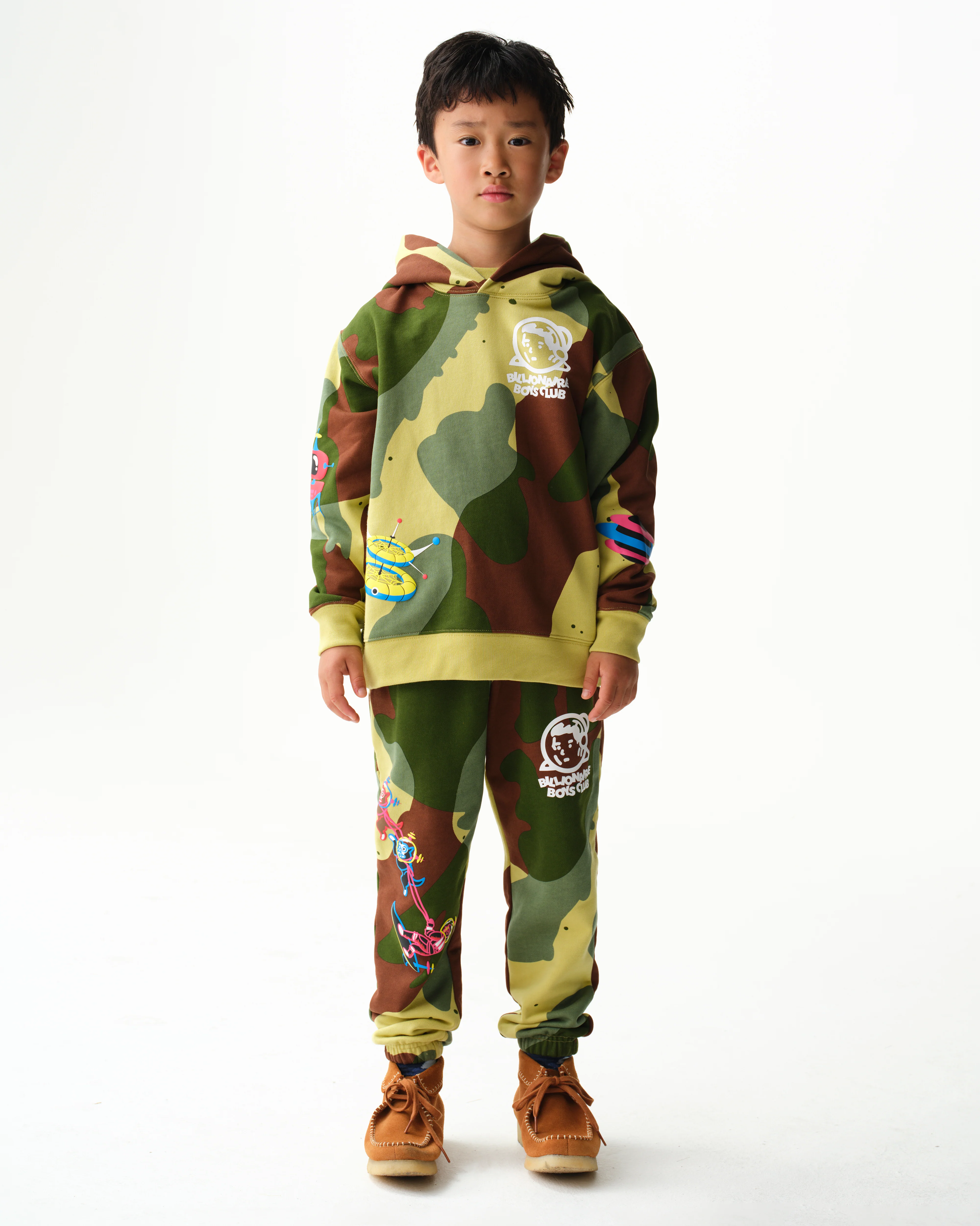 KIDS ALL OVER SPACE CAMO POPOVER HOOD - CAMO - Image 3
