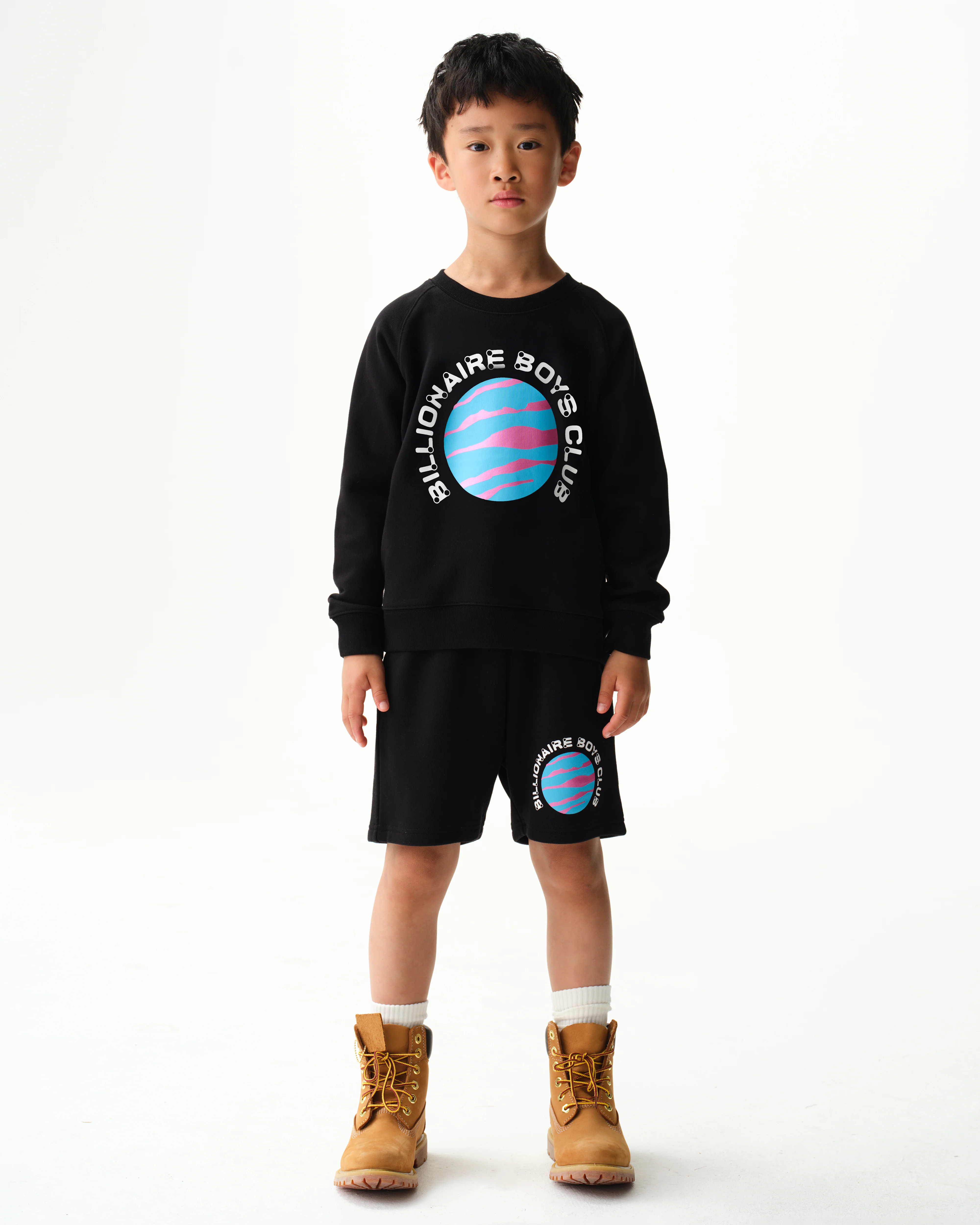 KIDS PLANET SWEATSHORTS - BLACK - Image 3