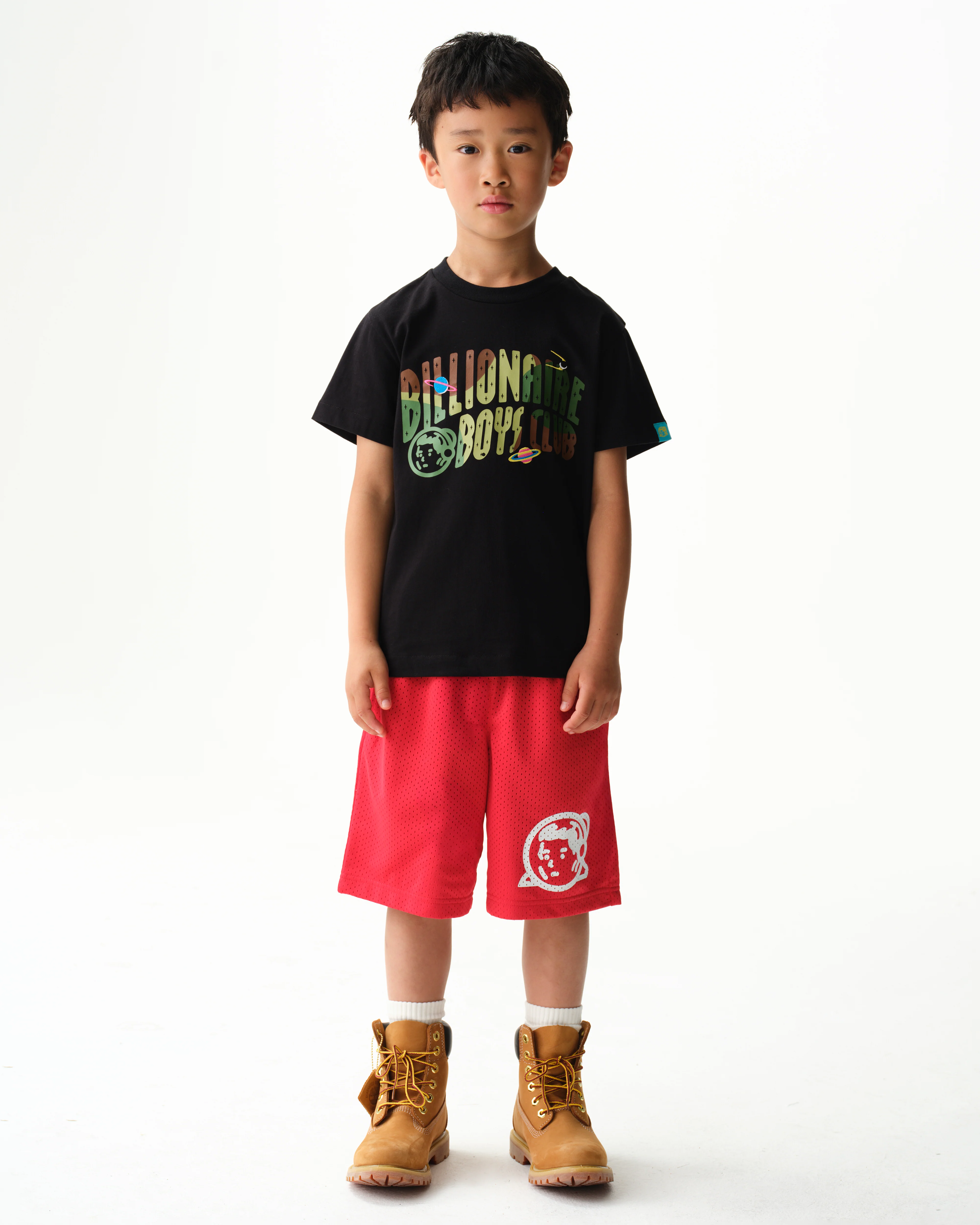 KIDS SPACE CAMO ARCH LOGO T-SHIRT - BLACK - Image 3