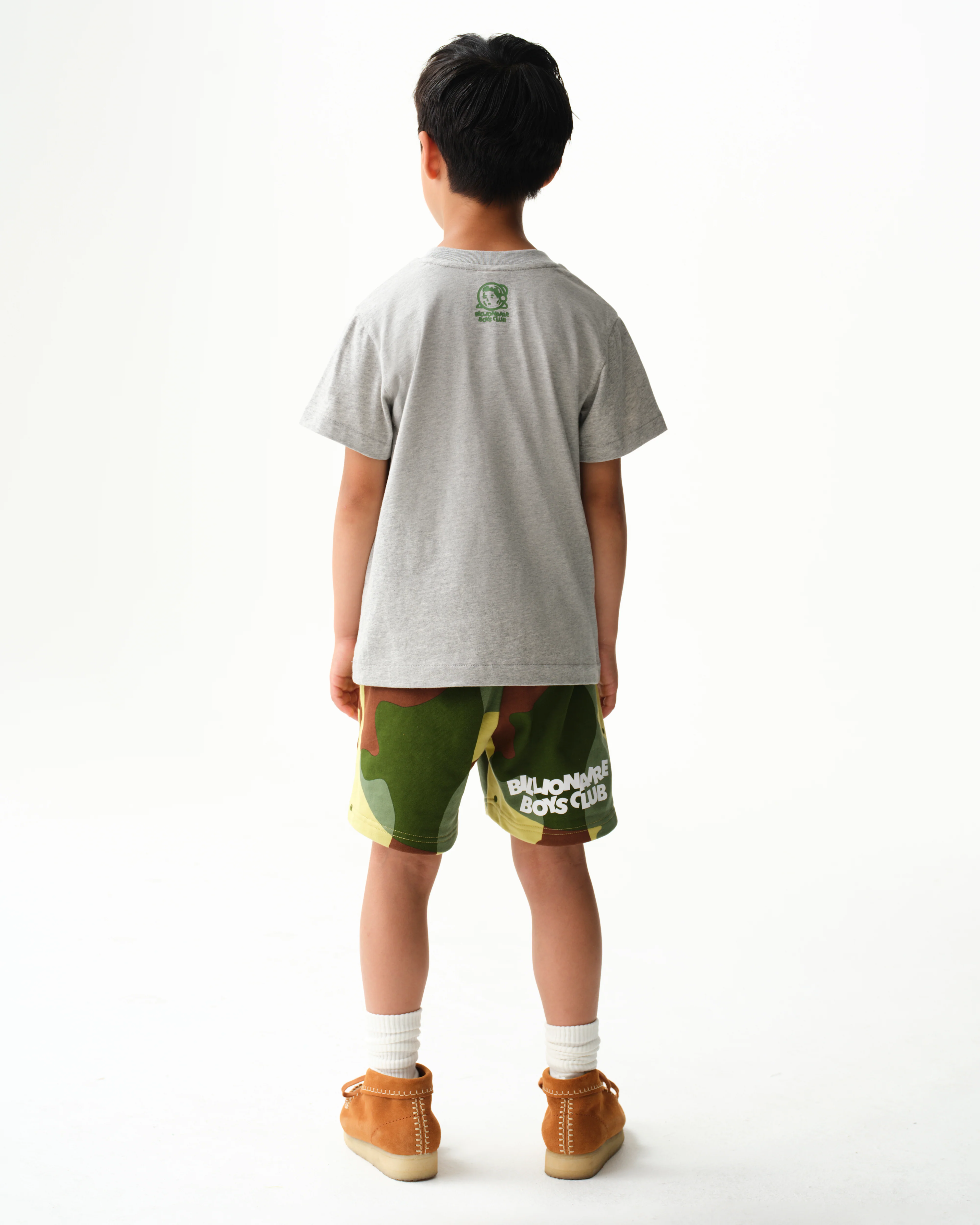 KIDS SPACE CAMO ARCH LOGO T-SHIRT - HEATHER GREY - Image 4