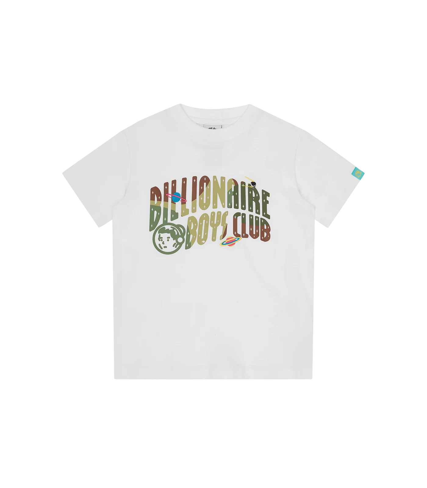 KIDS SPACE CAMO ARCH LOGO T-SHIRT - WHITE