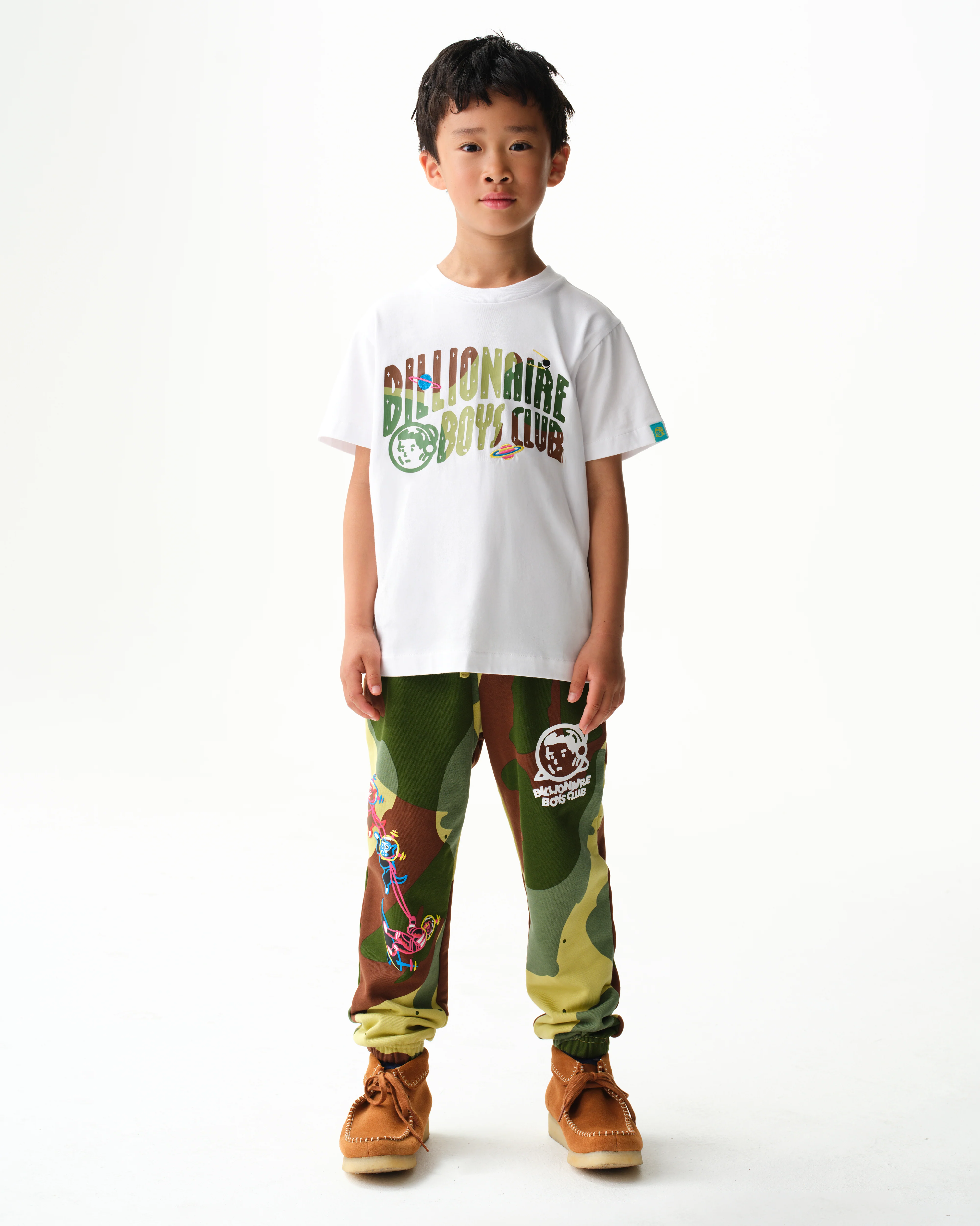 KIDS SPACE CAMO ARCH LOGO T-SHIRT - WHITE - Image 3