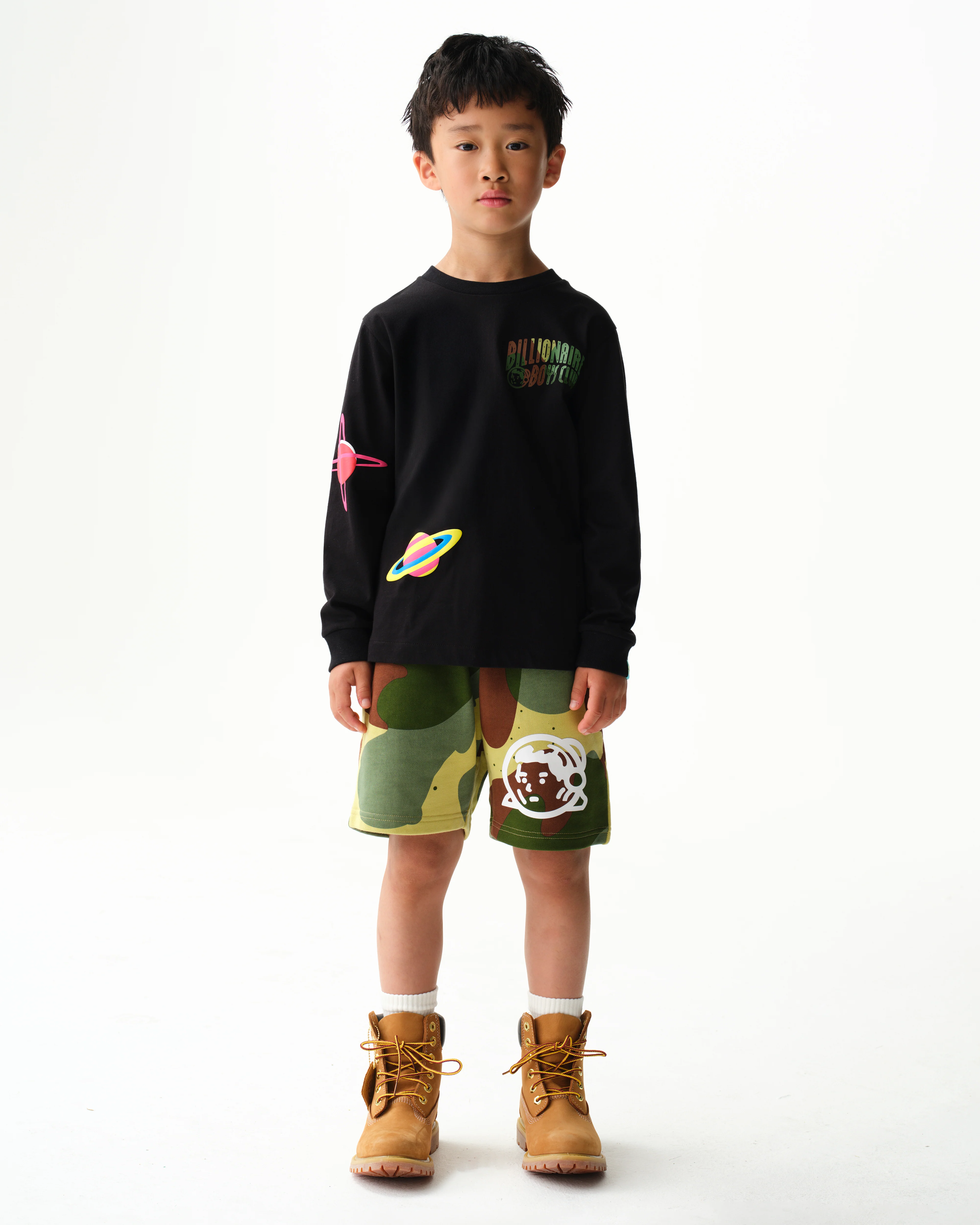 KIDS SPACE CAMO L/S T-SHIRT - BLACK - Image 3