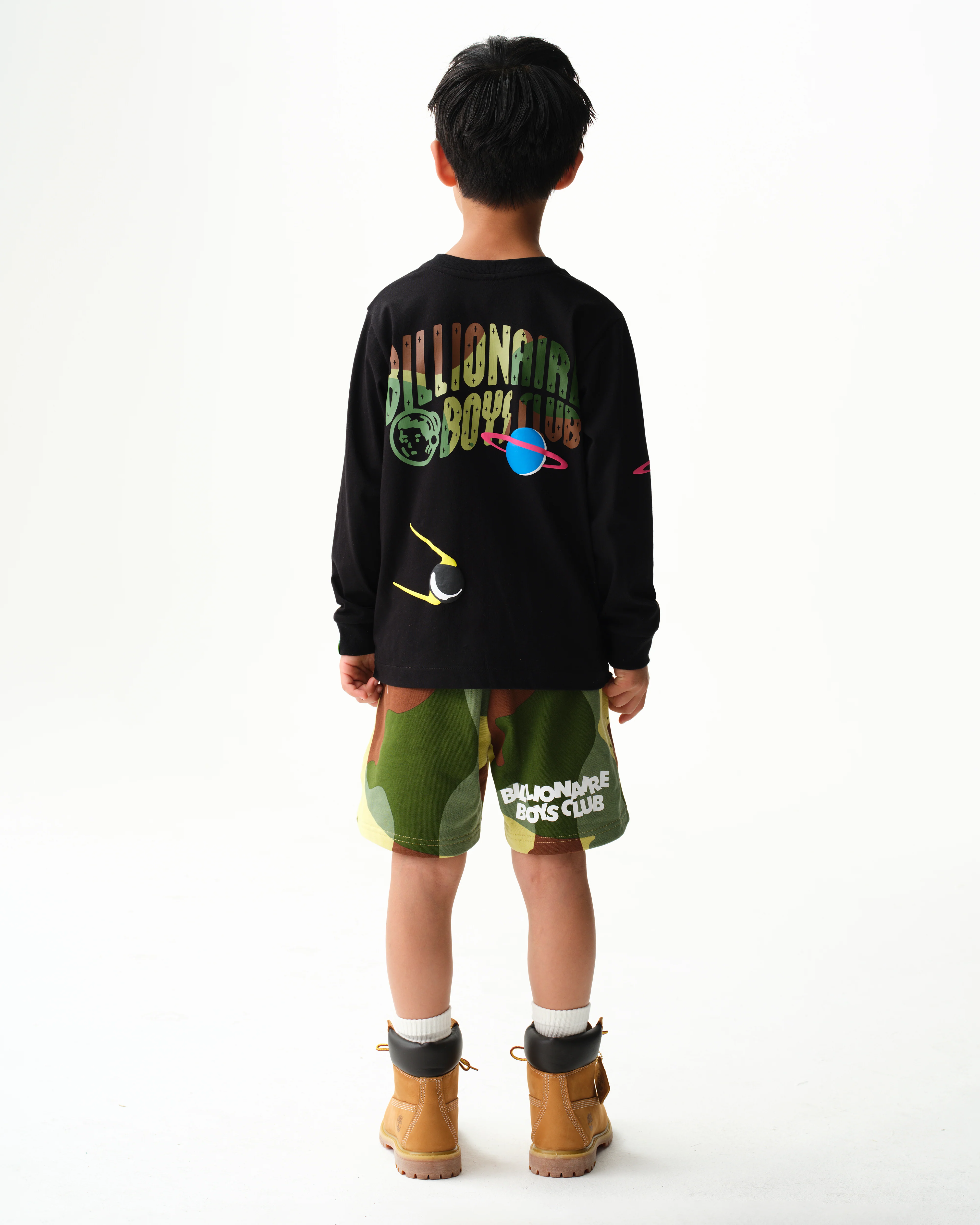 KIDS SPACE CAMO L/S T-SHIRT - BLACK - Image 4