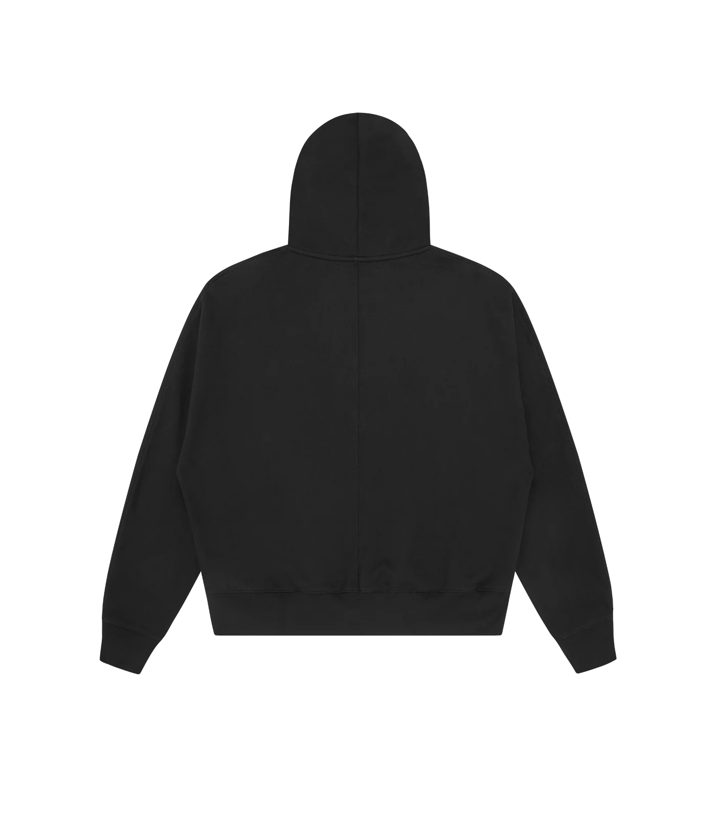 LARGE SCRIPT LOGO ZIP THROUGH KIMONO HOOD - BLACK - Image 3