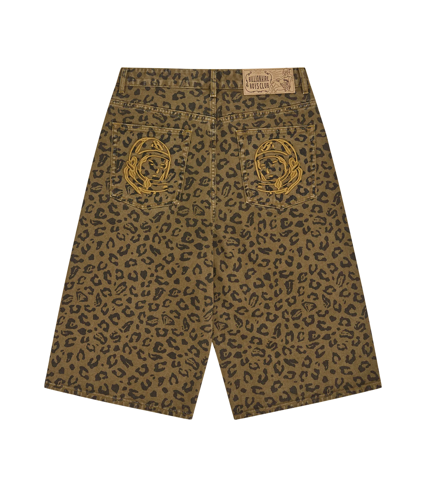 LEOPARD PRINT DENIM SHORTS - MULTI - Image 4