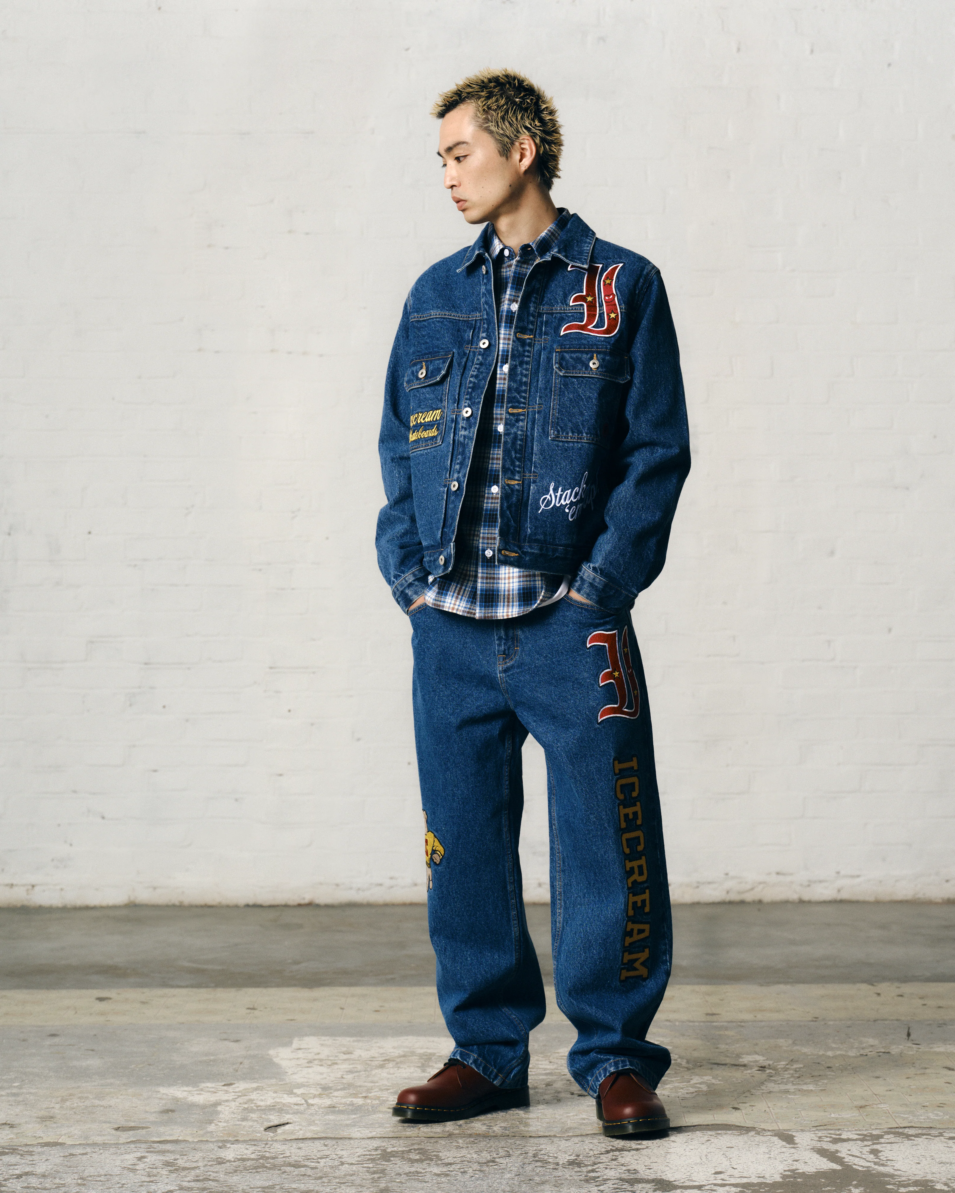 MASCOT DENIM TRUCKER JACKET - MID WASH BLUE - Image 3