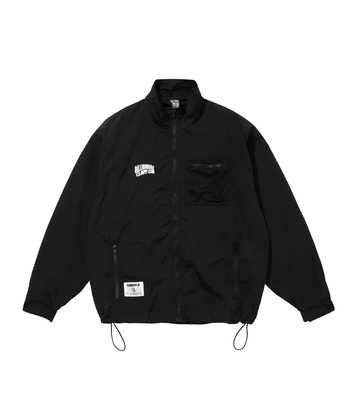MESH POCKET NYLON JACKET - BLACK