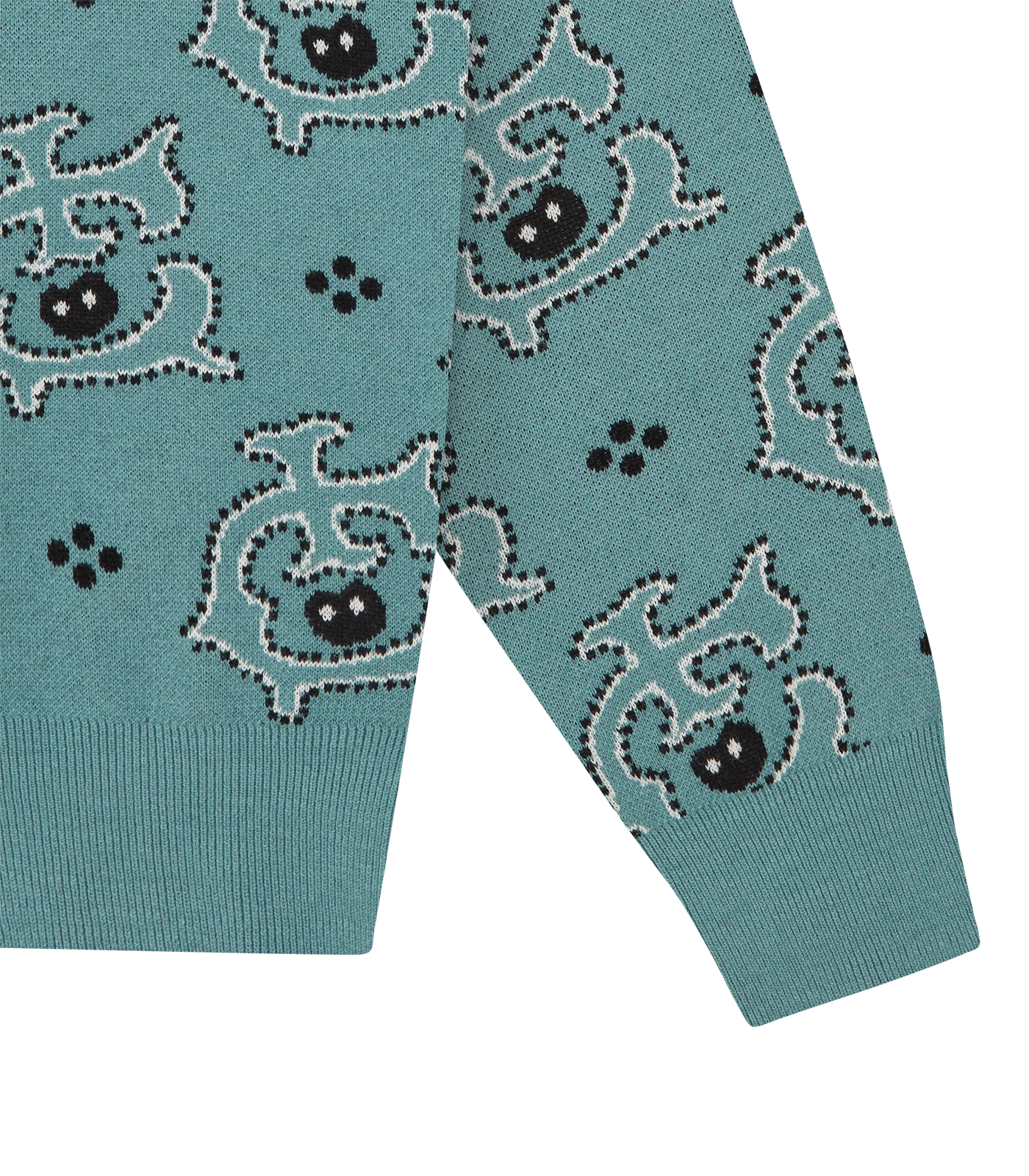 MONOGRAM KNITTED CREWNECK - BLUE - Image 4