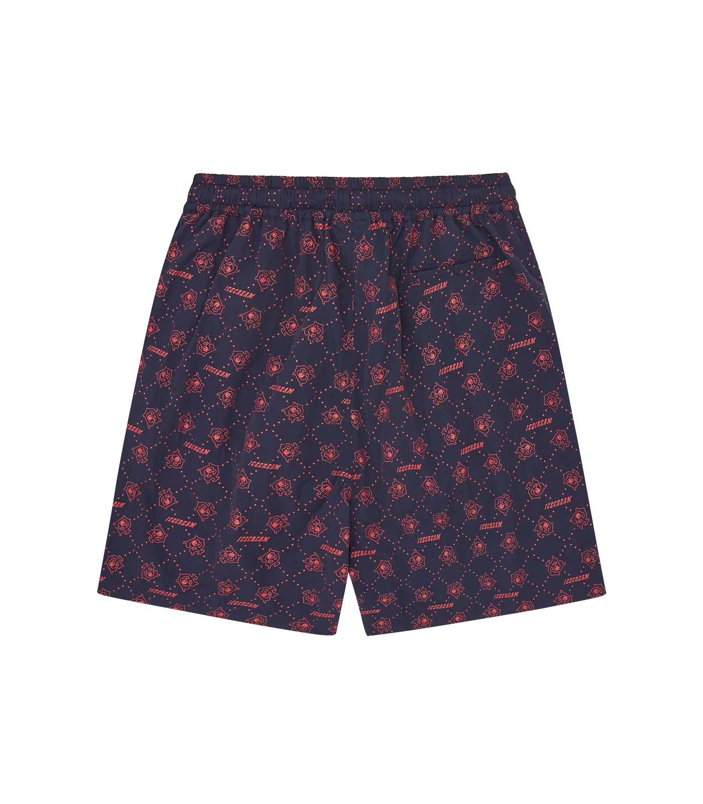 MONOGRAM RUNNING DOG SWIM SHORTS - NAVY/RED - Image 2