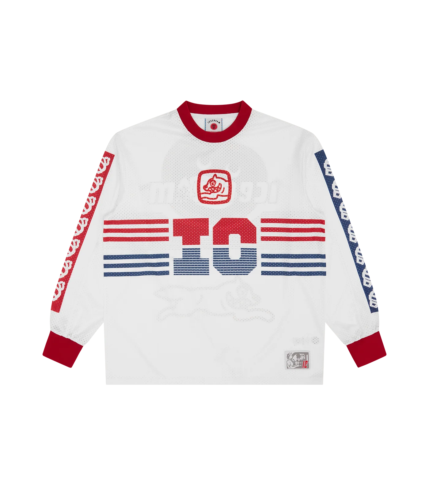 MOTO L/S MESH SHIRT - WHITE