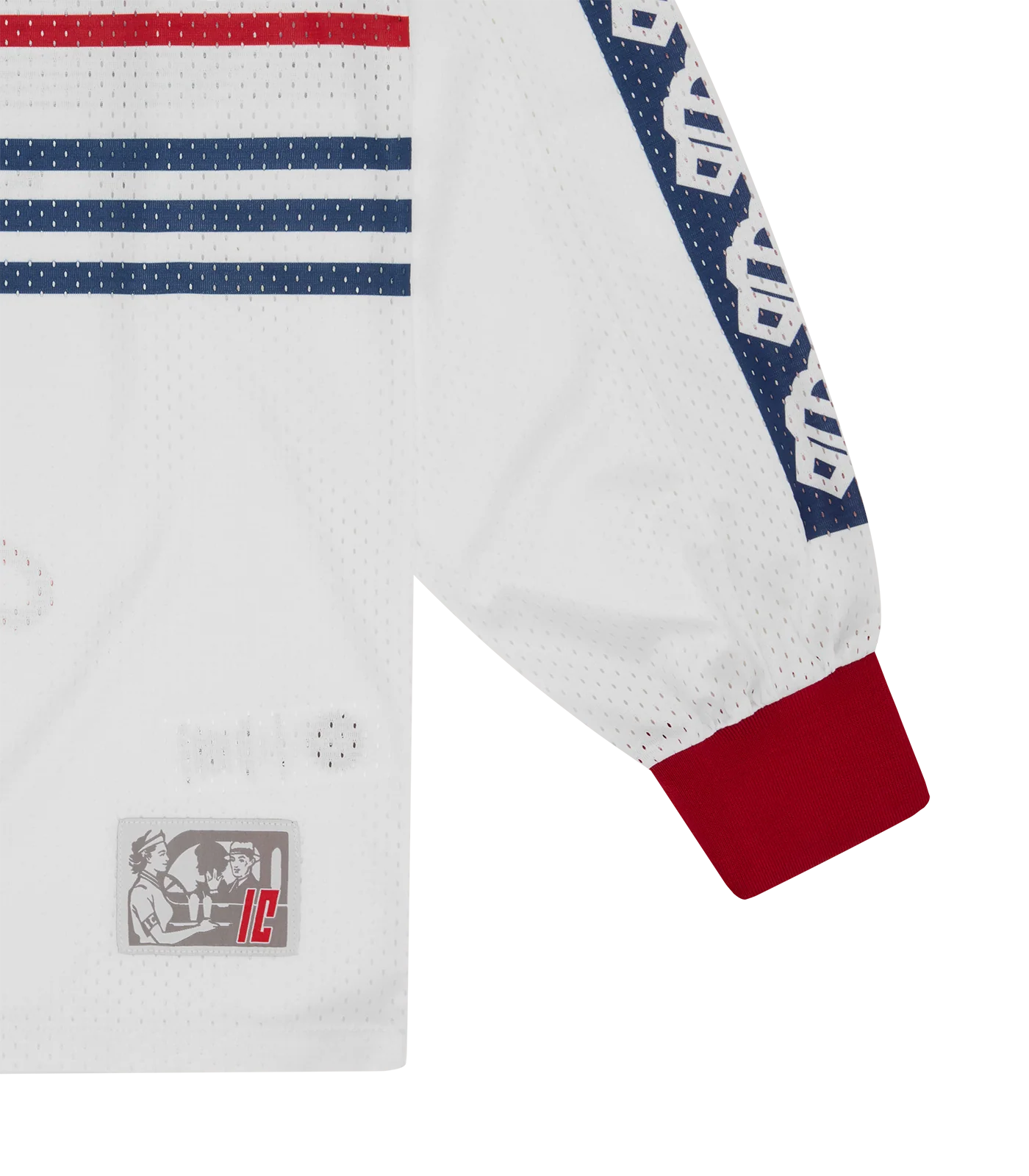 MOTO L/S MESH SHIRT - WHITE - Image 4