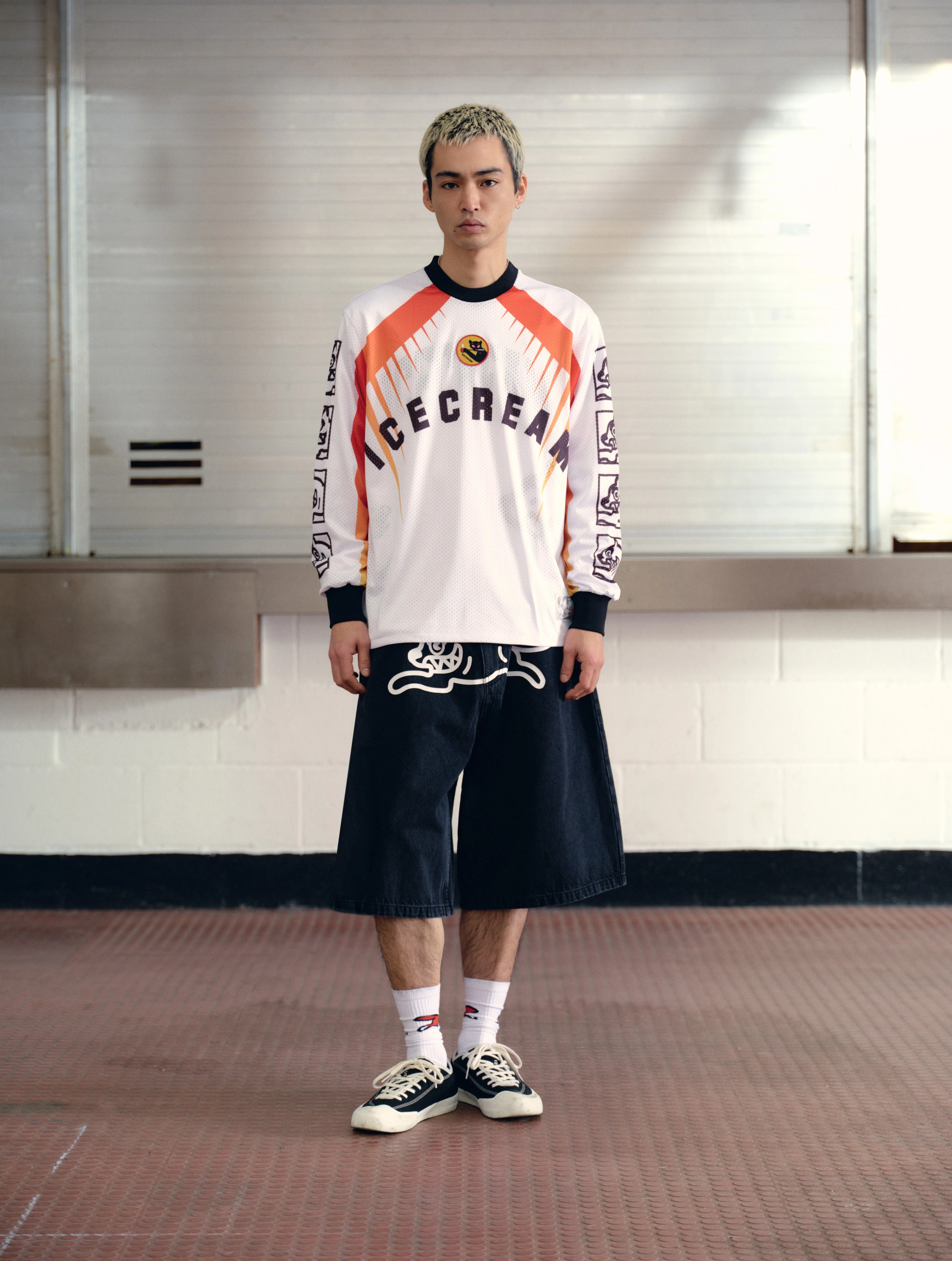 MOTO RACER L/S MESH SHIRT - WHITE - Image 2