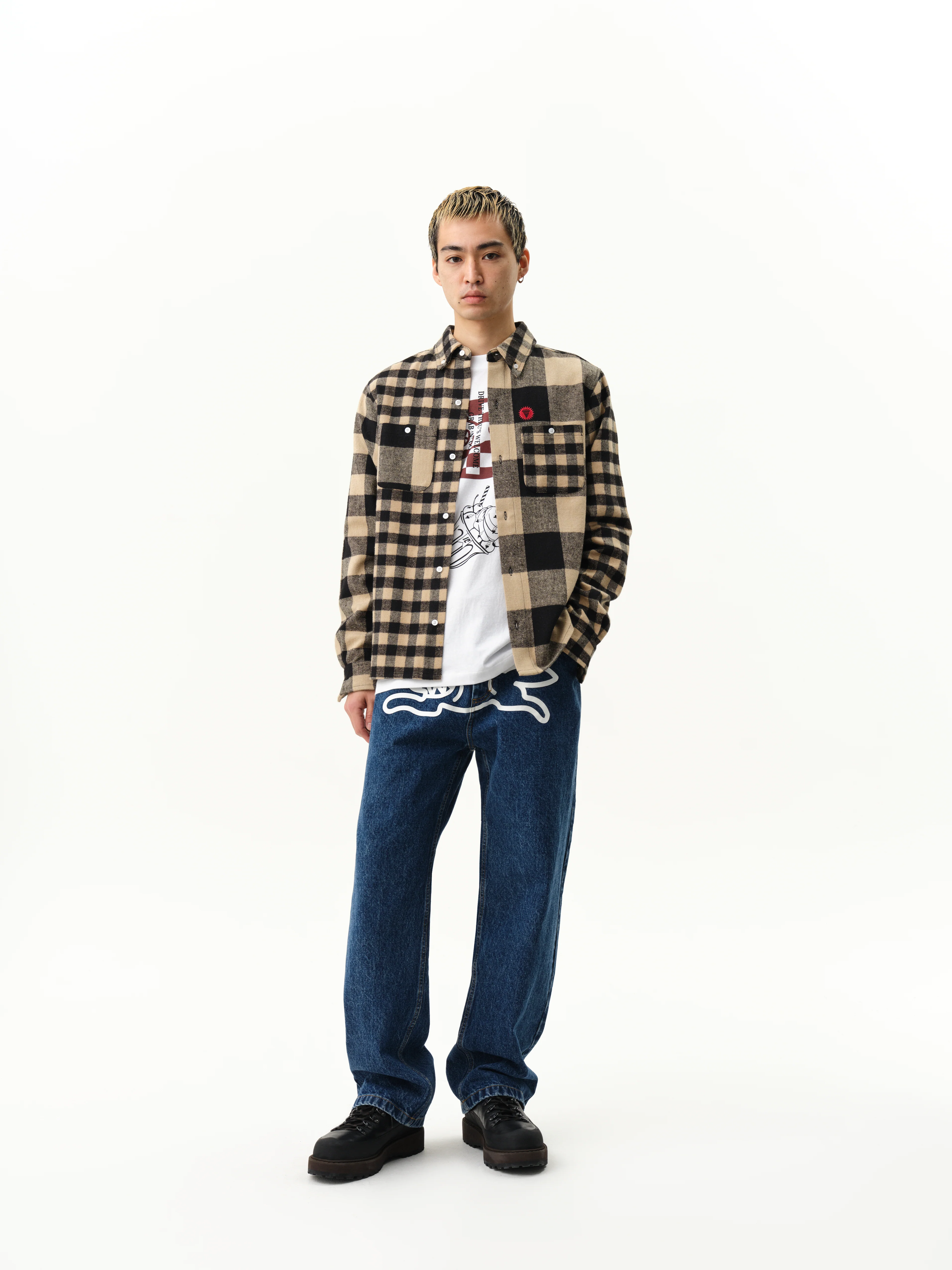 MULTI CHECK L/S SHIRT - BLACK CHECK - Image 3