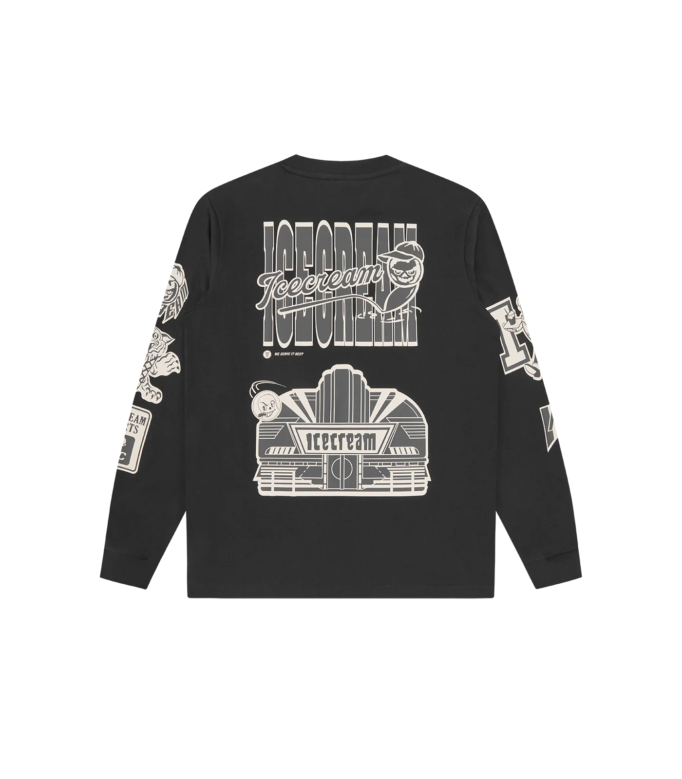 MULTI GRAPHIC L/S T-SHIRT - BLACK - Image 2