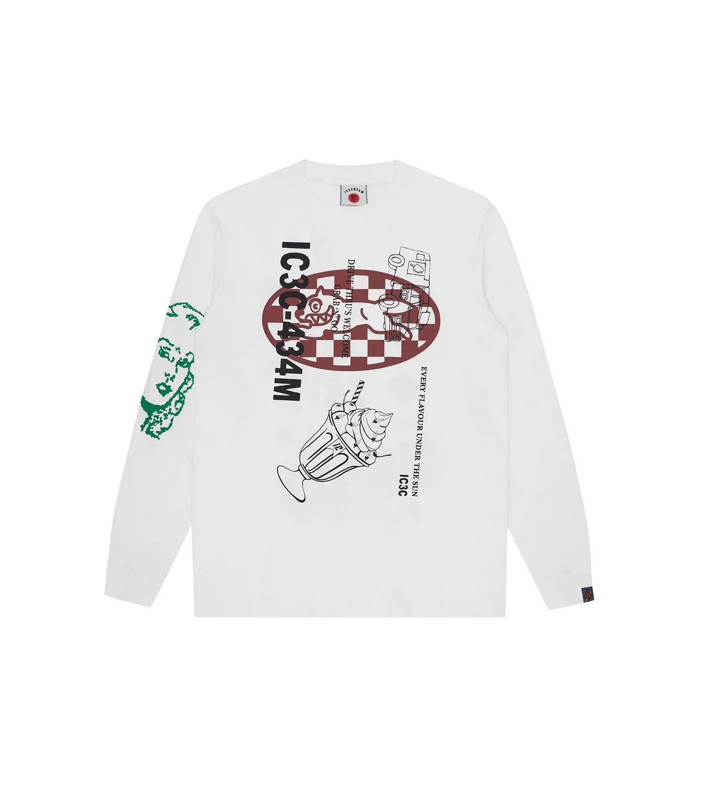 MULTI GRAPHIC L/S T-SHIRT - WHITE