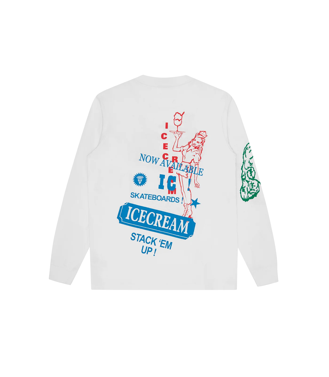 MULTI GRAPHIC L/S T-SHIRT - WHITE - Image 2