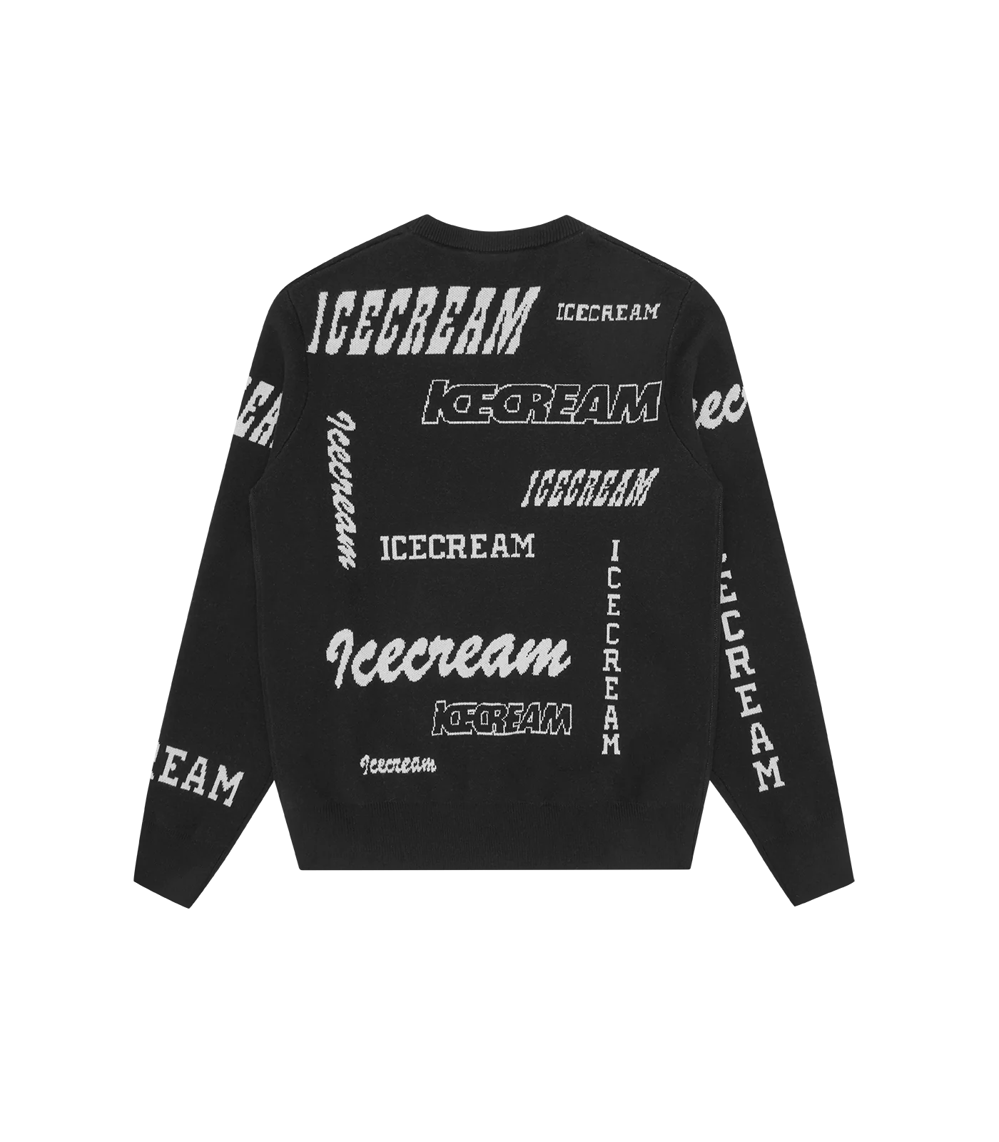 MULTI LOGO KNIT CREWNECK - BLACK - Image 2