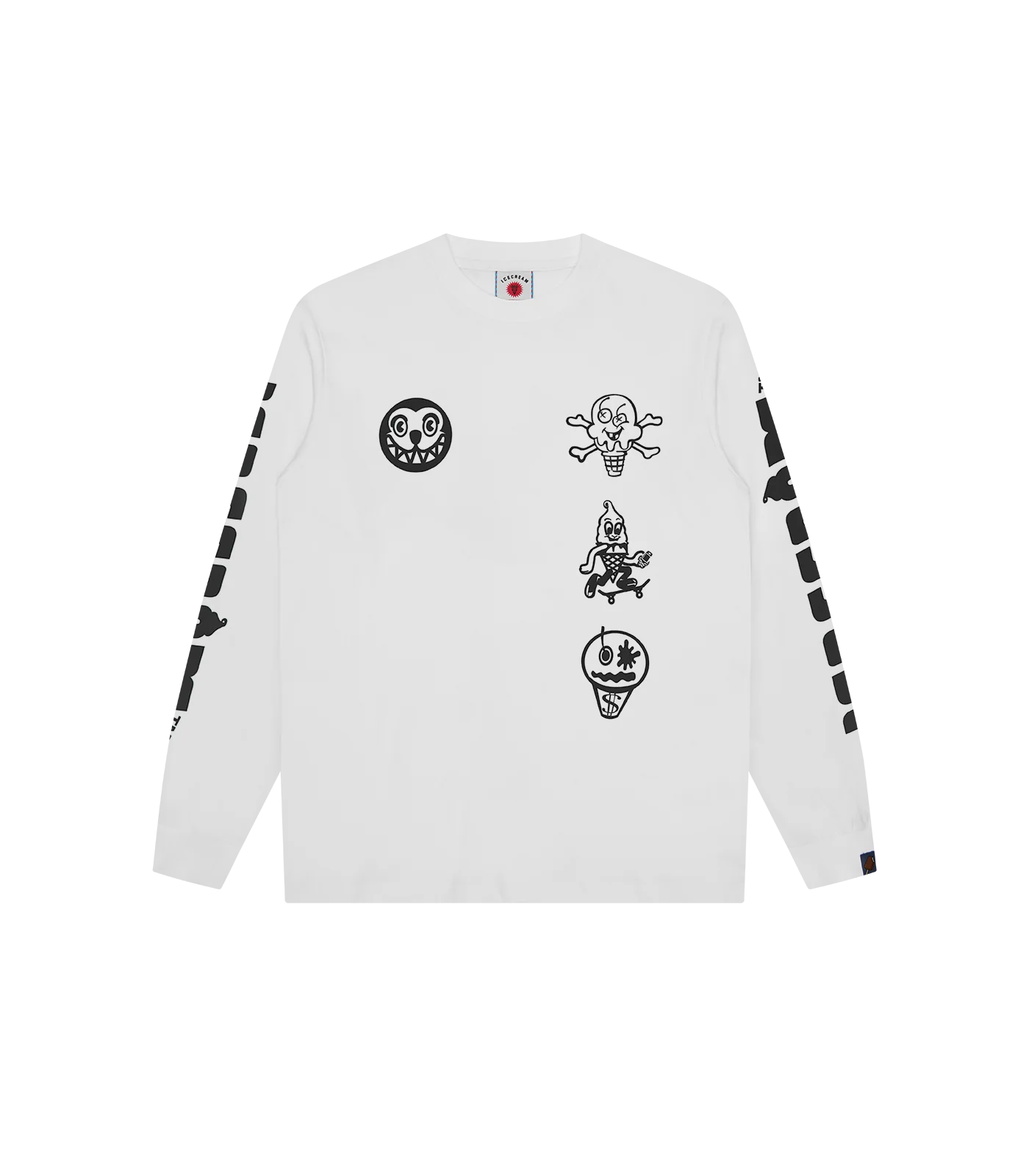MULTI LOGO L/S T-SHIRT - WHITE