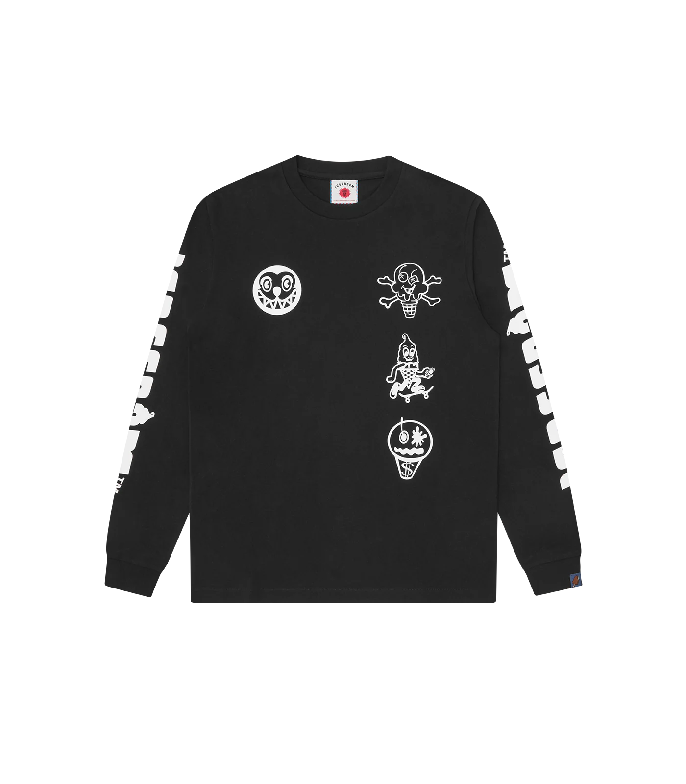 MULTI LOGO L/S T-SHIRT - BLACK