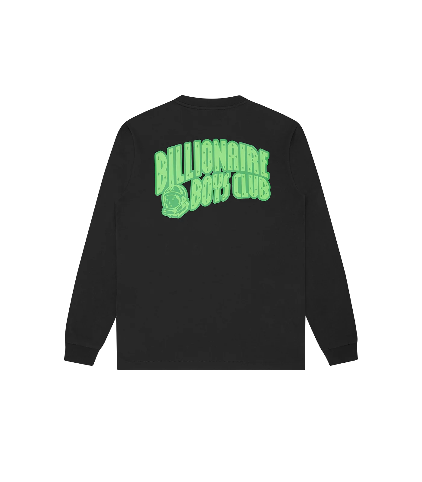 NEON OUTLINE ARCH LOGO L/S T-SHIRT - BLACK/GREEN - Image 2
