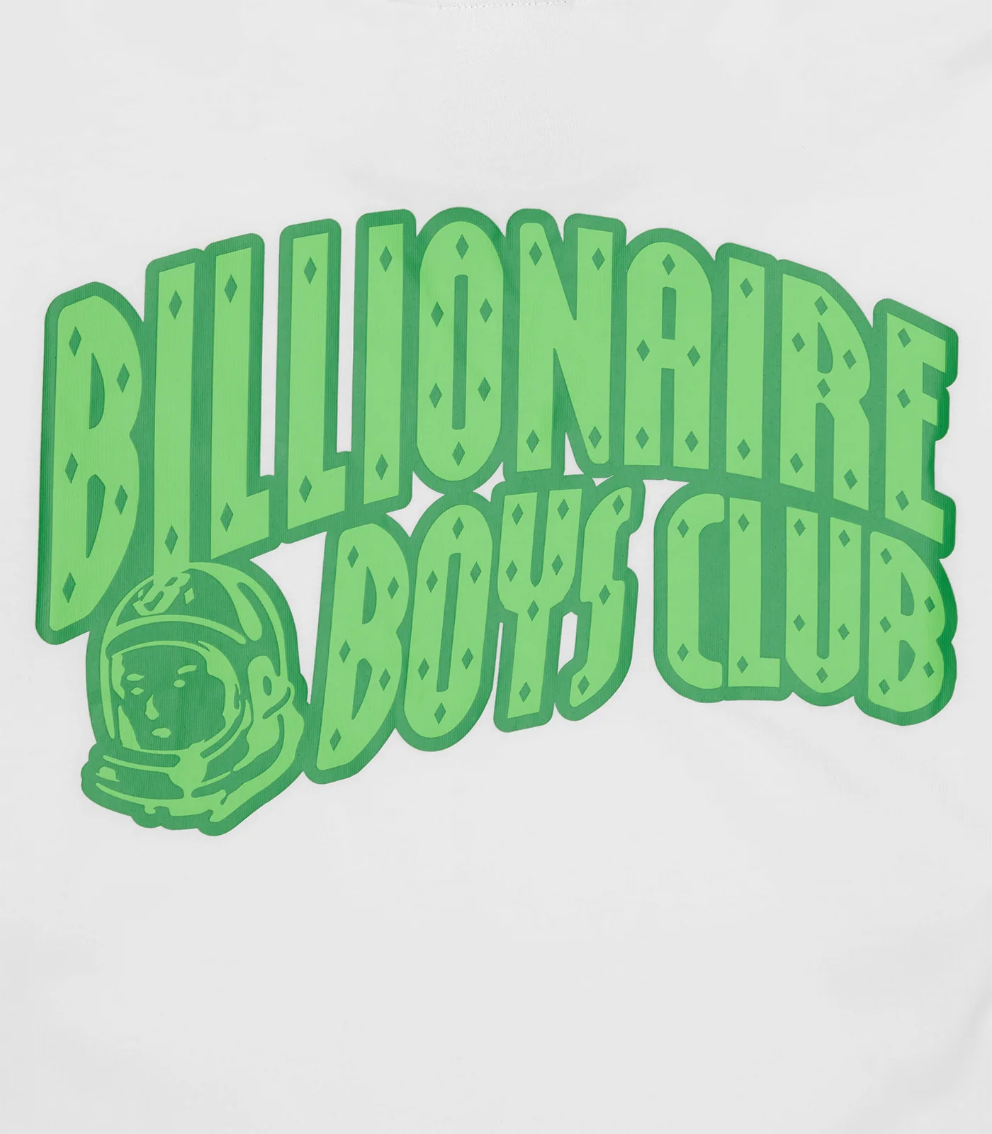 NEON OUTLINE ARCH LOGO L/S T-SHIRT - WHITE/GREEN - Image 4