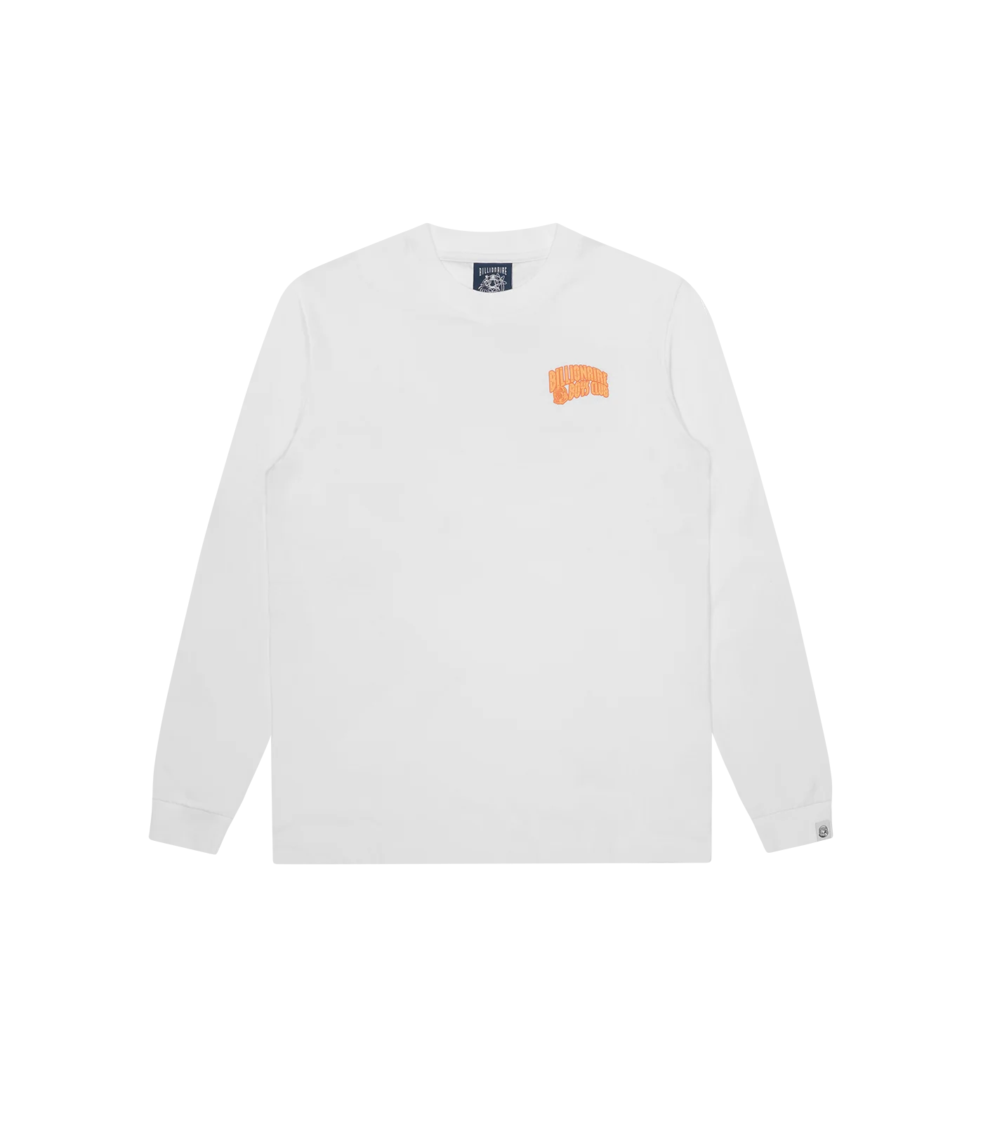 NEON OUTLINE ARCH LOGO L/S T-SHIRT - WHITE/ORANGE